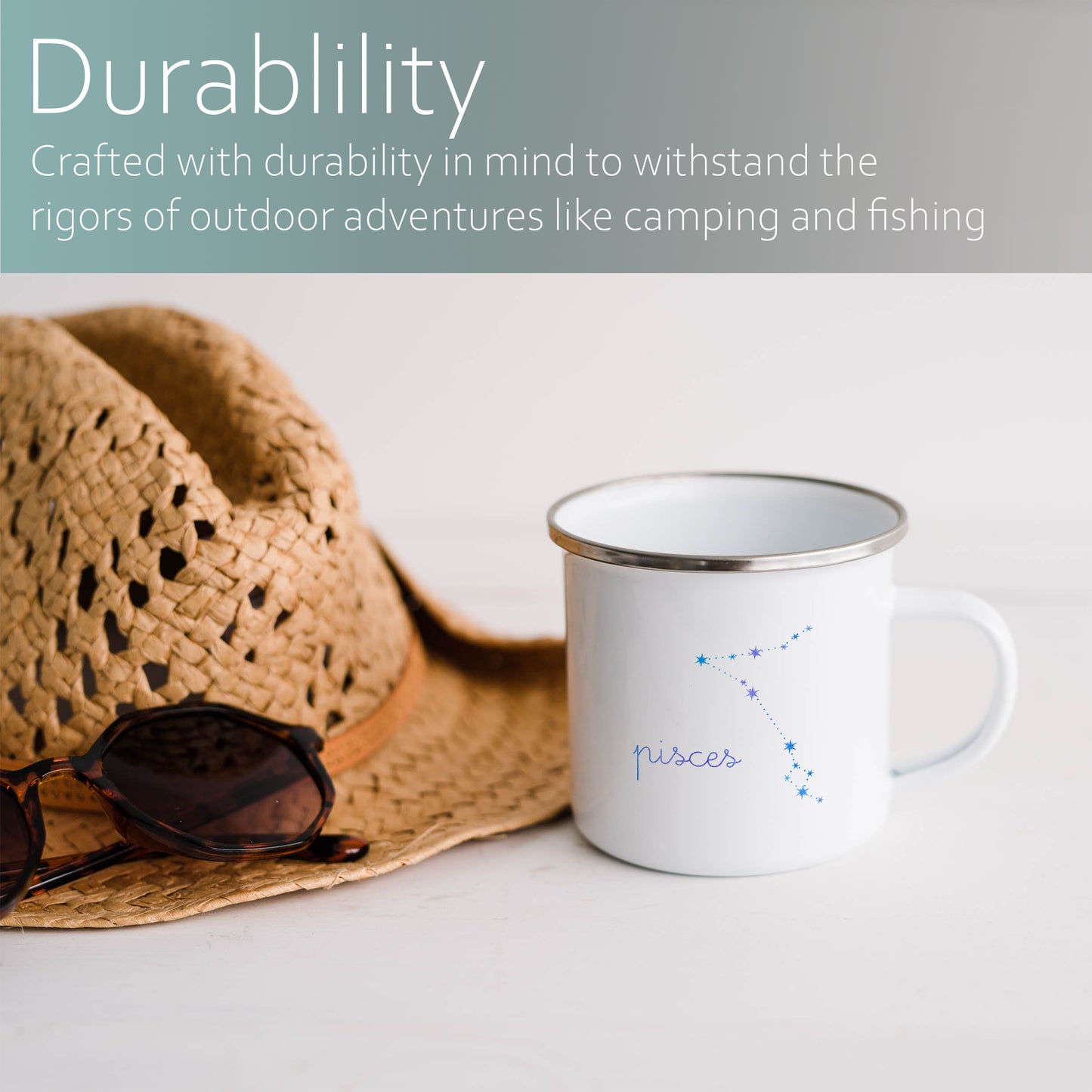Pisces Constellation | Enamel mug-Enamel mug-Adnil Creations