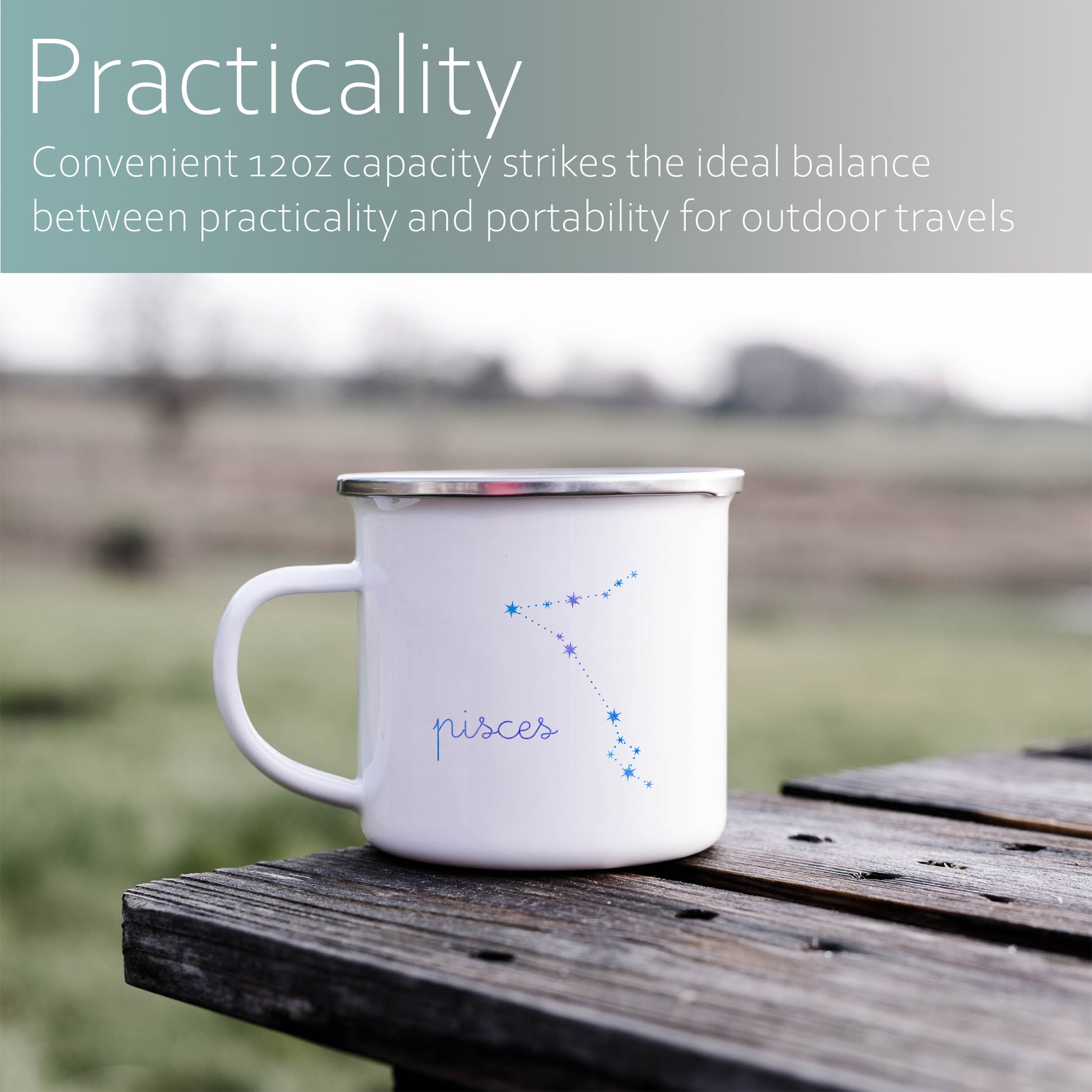 Pisces Constellation | Enamel mug-Enamel mug-Adnil Creations