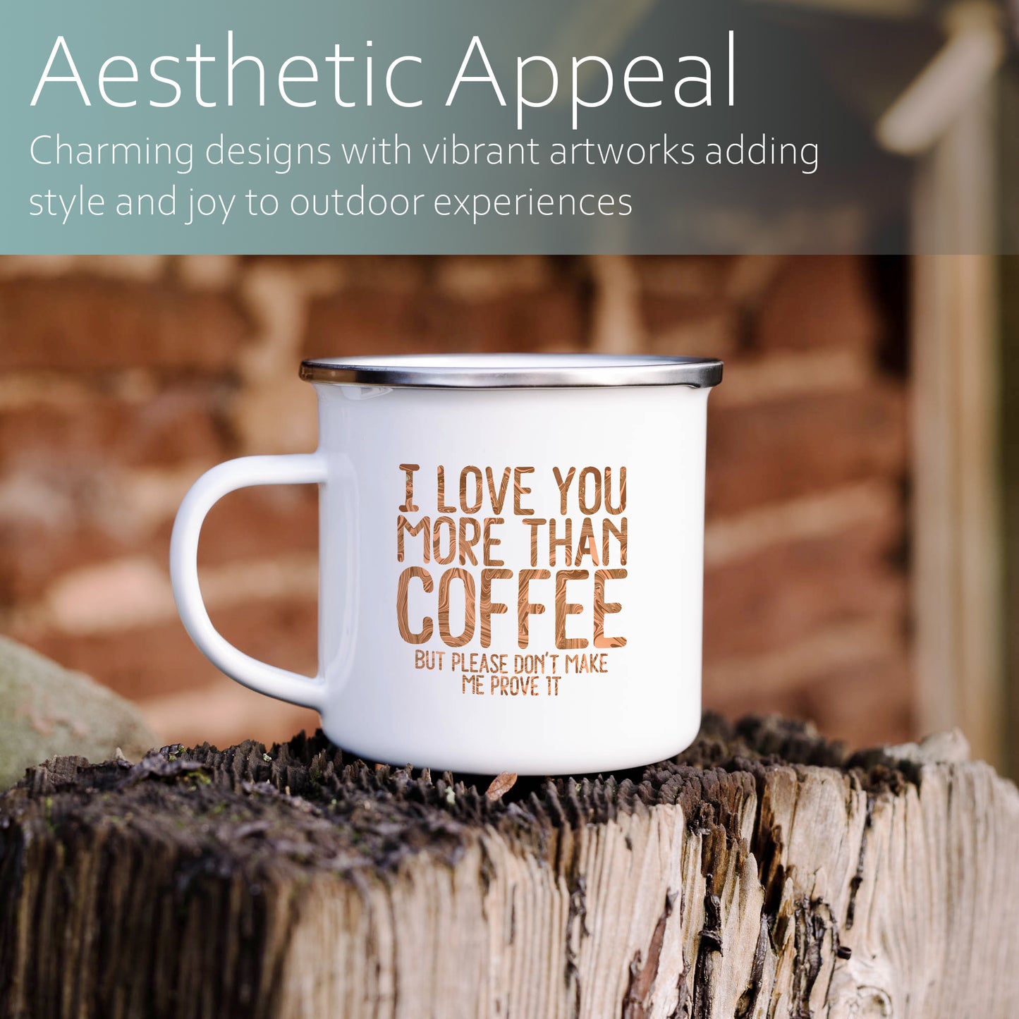 I love you more than coffee | Enamel mug-Enamel mug-Adnil Creations
