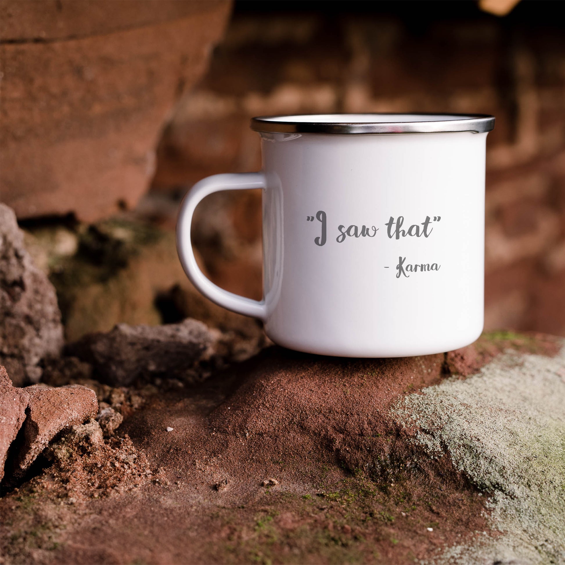I saw that - Karma | Enamel mug-Enamel mug-Adnil Creations