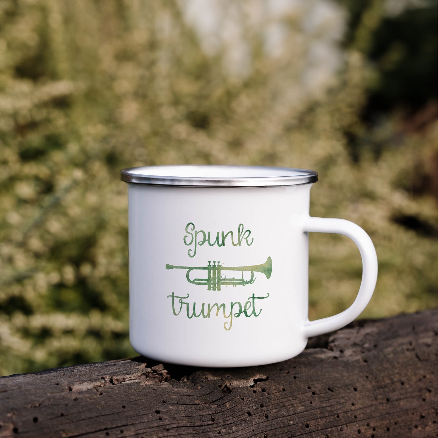 Spunk trumpet | Enamel mug-Enamel mug-Adnil Creations