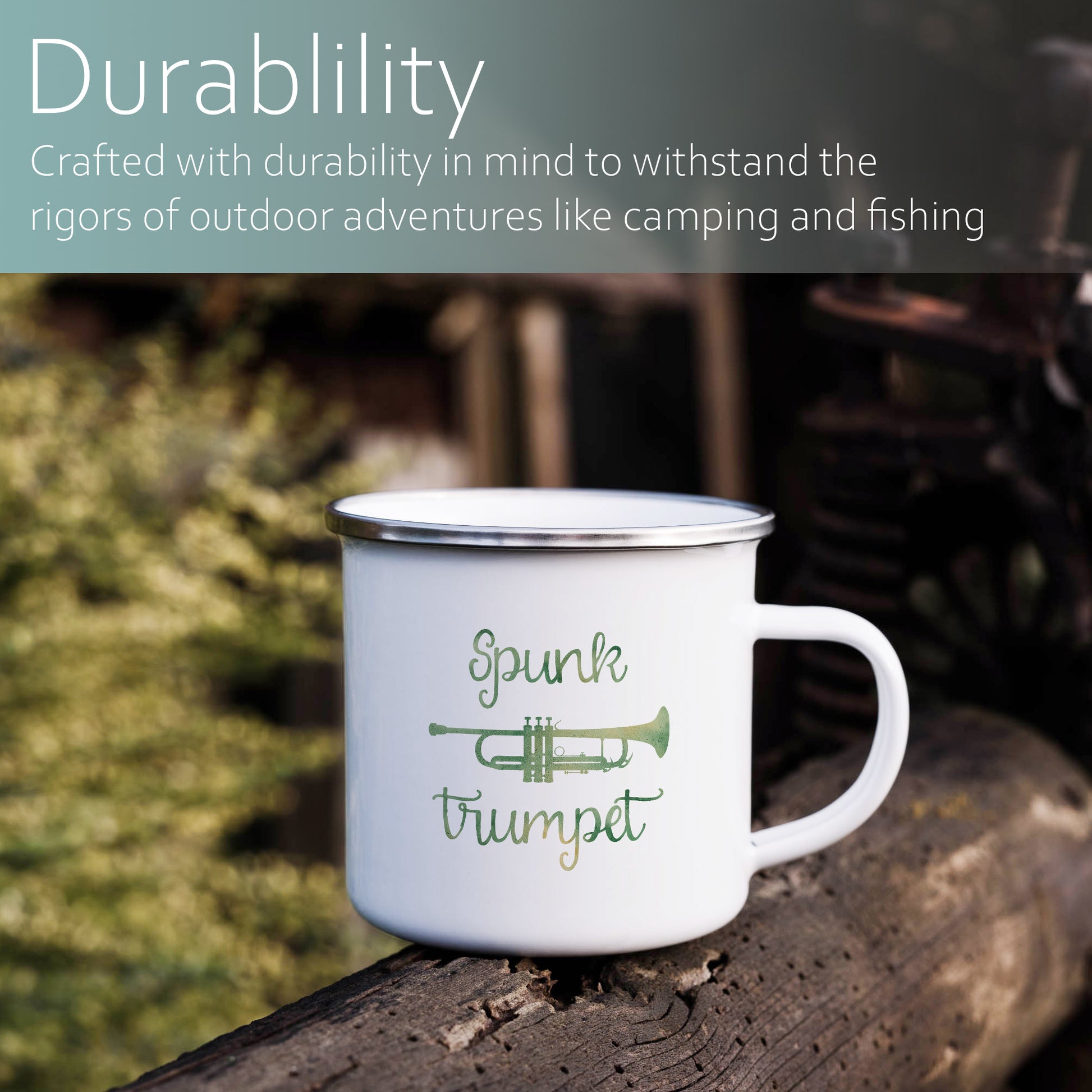 Spunk trumpet | Enamel mug-Enamel mug-Adnil Creations