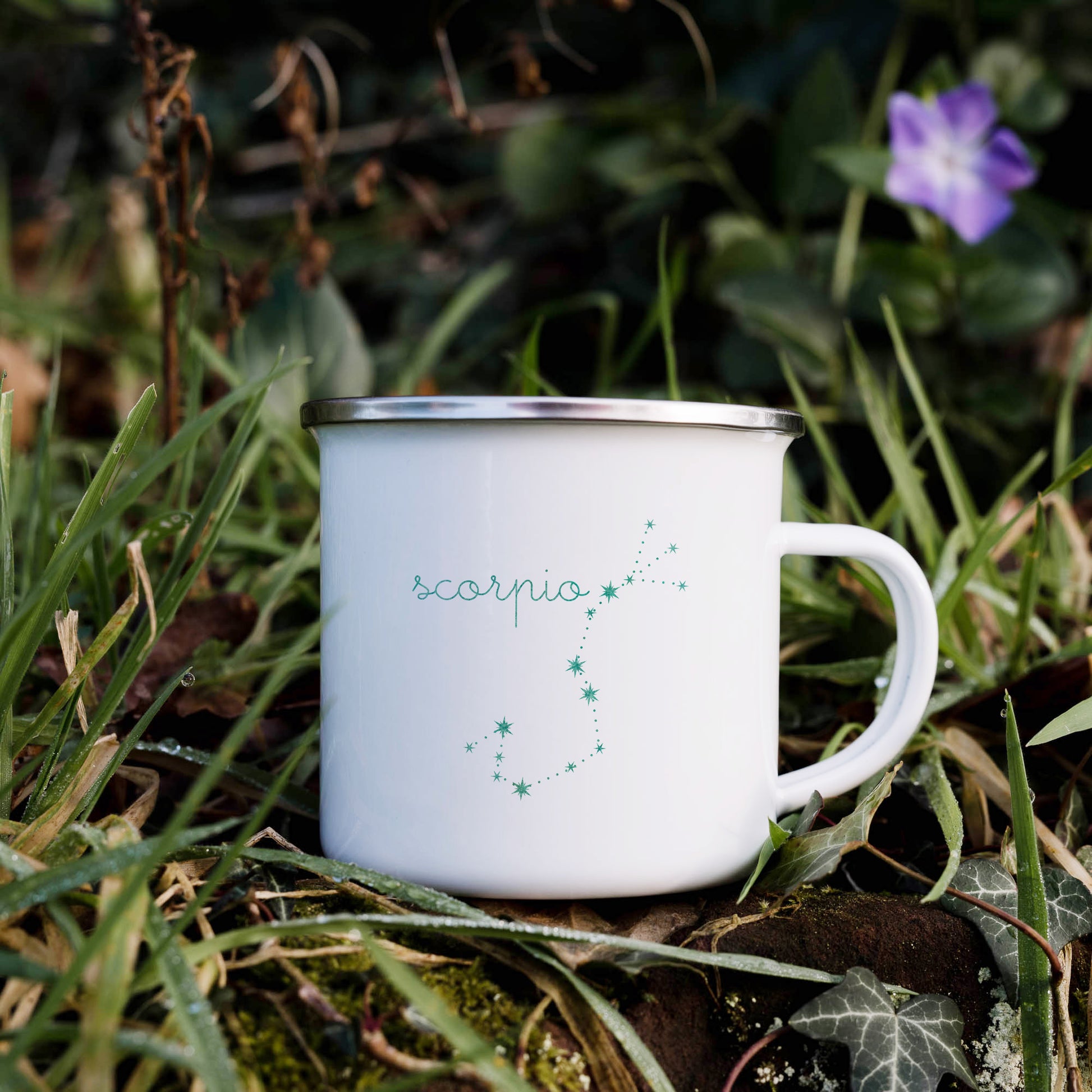Scorpio Constellation | Enamel mug-Enamel mug-Adnil Creations
