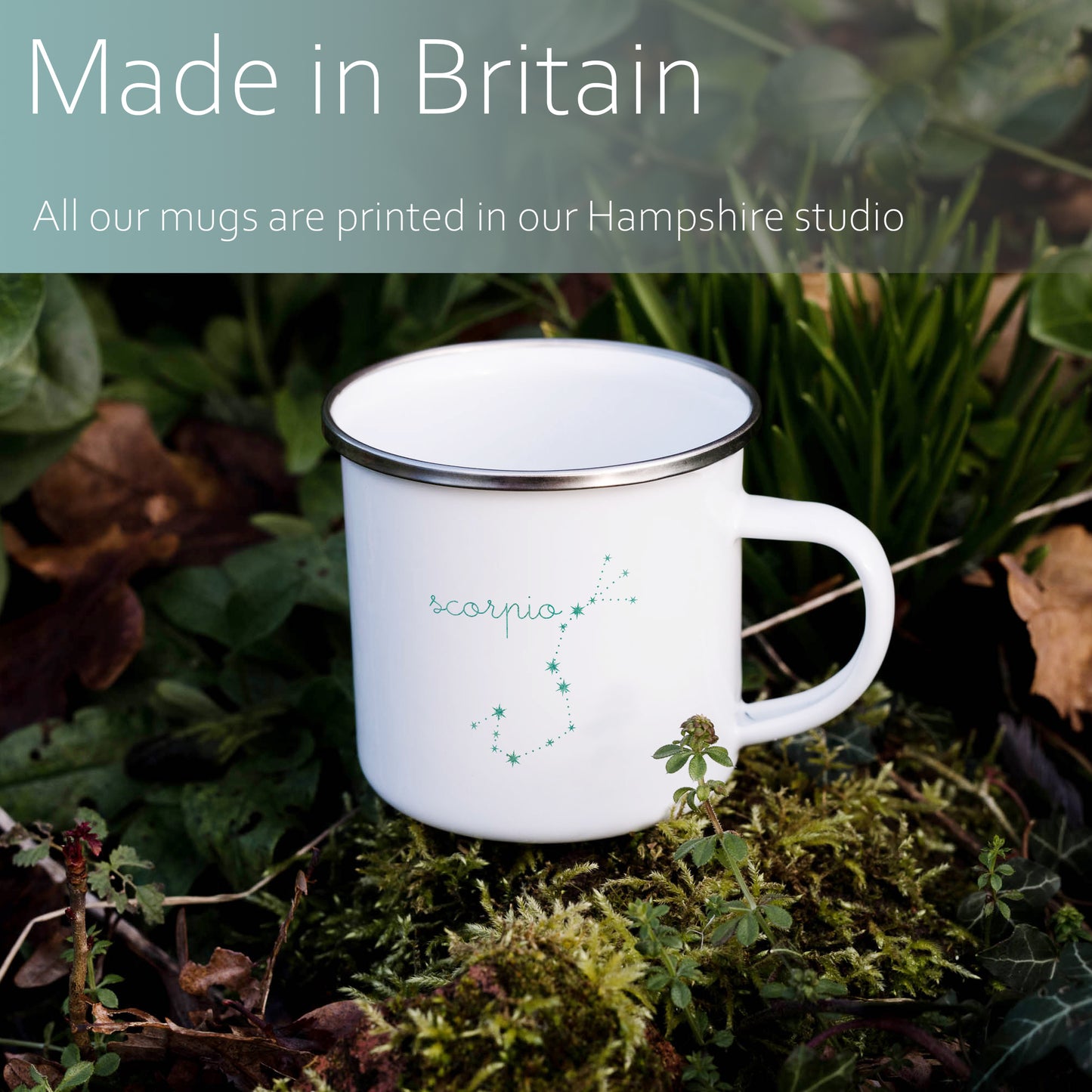 Scorpio Constellation | Enamel mug-Enamel mug-Adnil Creations