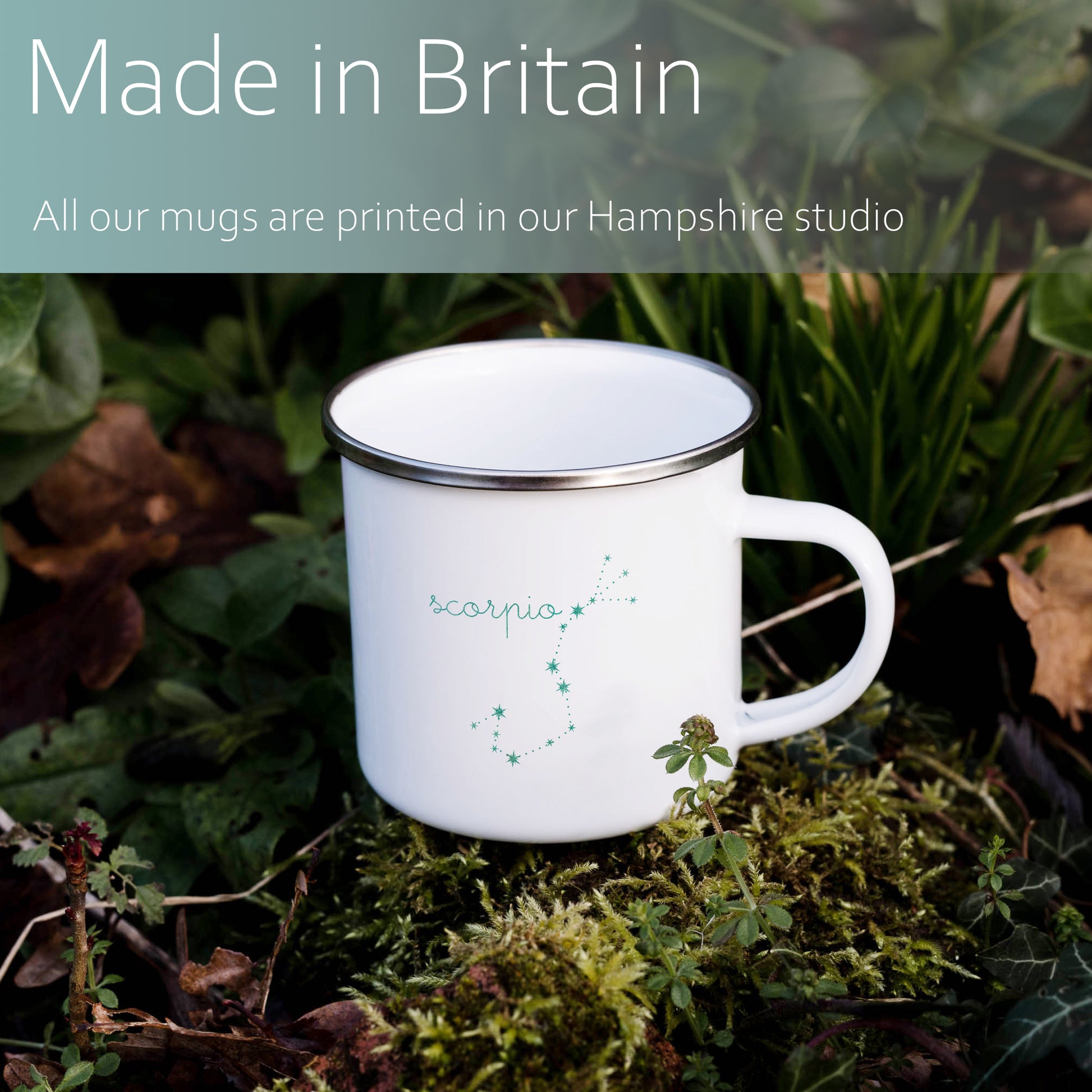 Scorpio Constellation | Enamel mug-Enamel mug-Adnil Creations