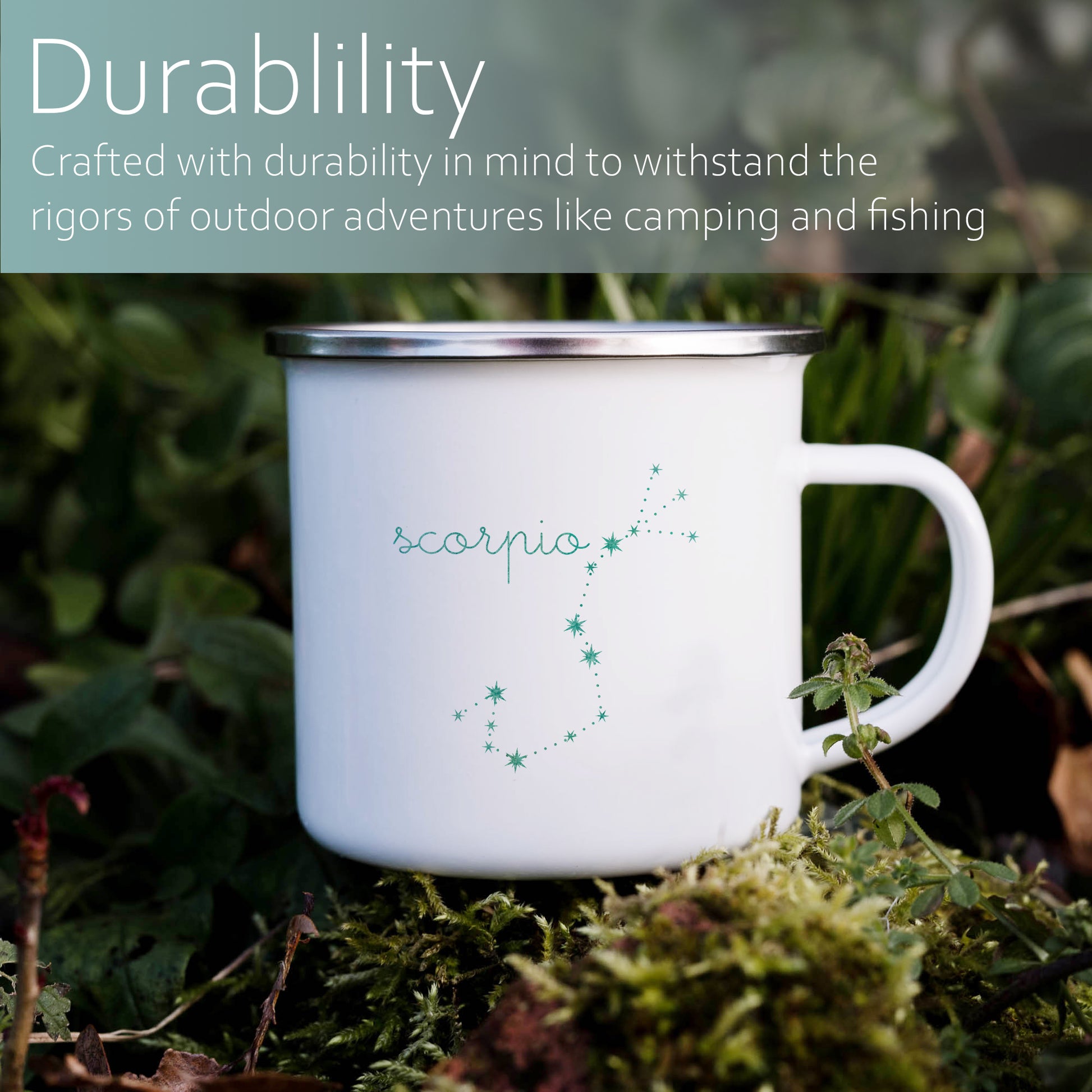 Scorpio Constellation | Enamel mug-Enamel mug-Adnil Creations