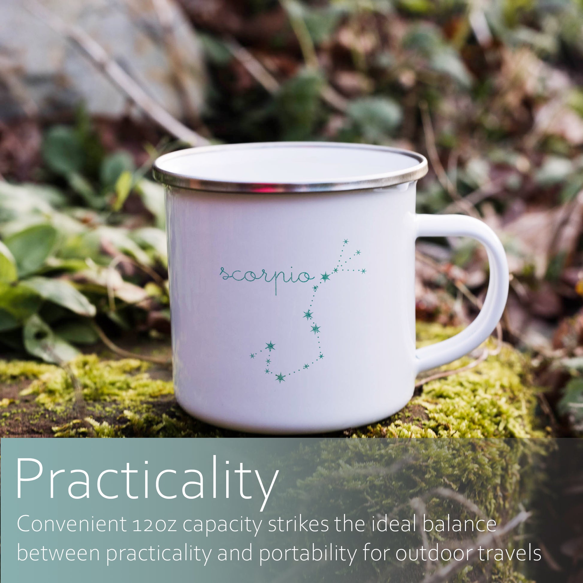 Scorpio Constellation | Enamel mug-Enamel mug-Adnil Creations