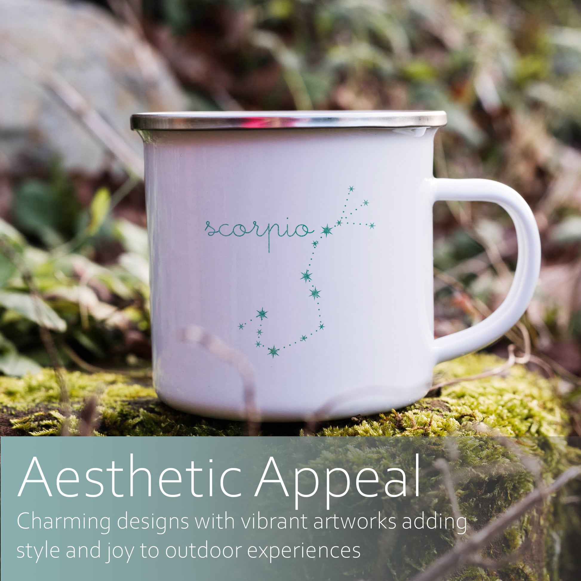 Scorpio Constellation | Enamel mug-Enamel mug-Adnil Creations
