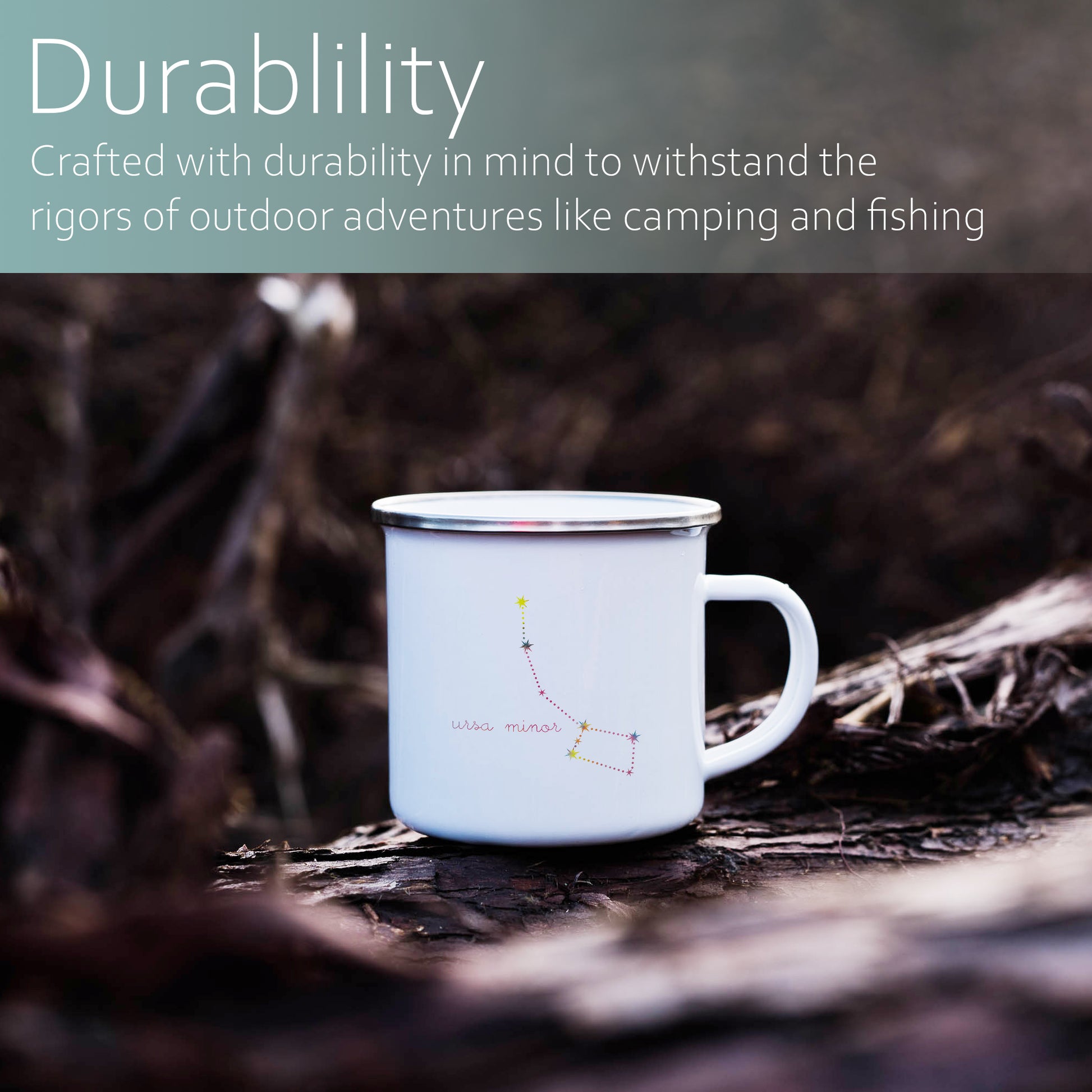 Ursa minor constellation | Enamel mug-Enamel mug-Adnil Creations