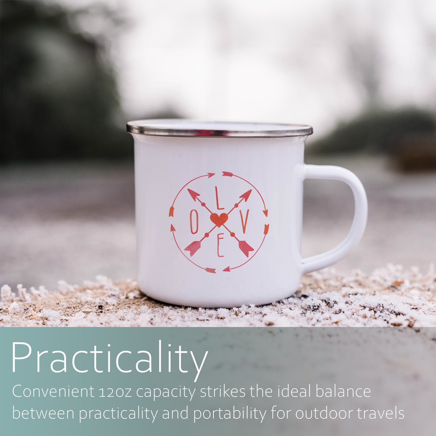 Love Compass | Enamel mug-Enamel mug-Adnil Creations