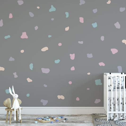 Irregular polka dots | Fabric wall stickers