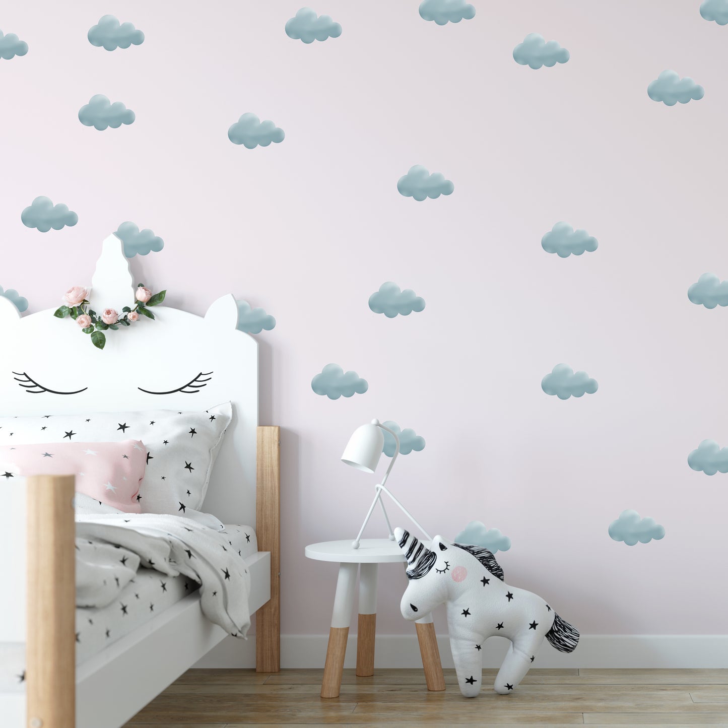 Blue clouds | Fabric wall stickers