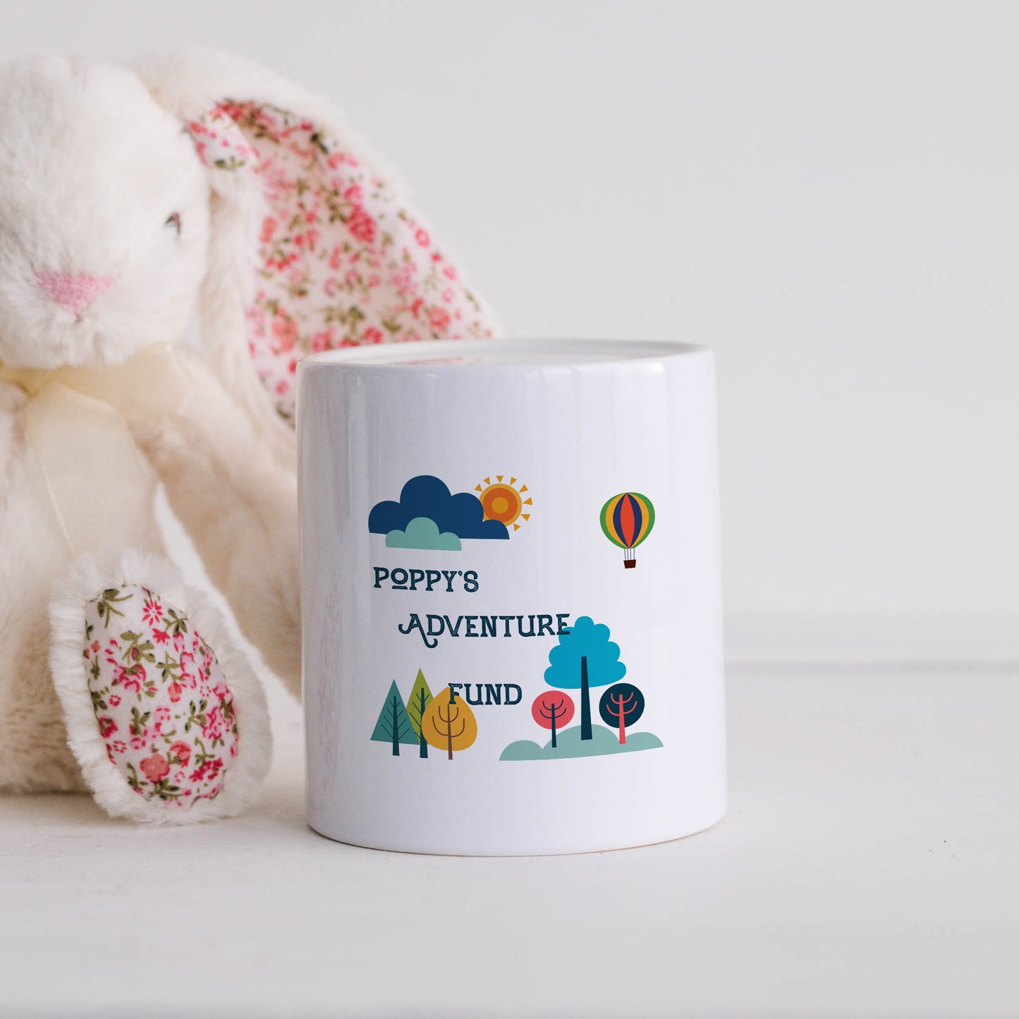 Personalised our next adventure fund | Ceramic money box