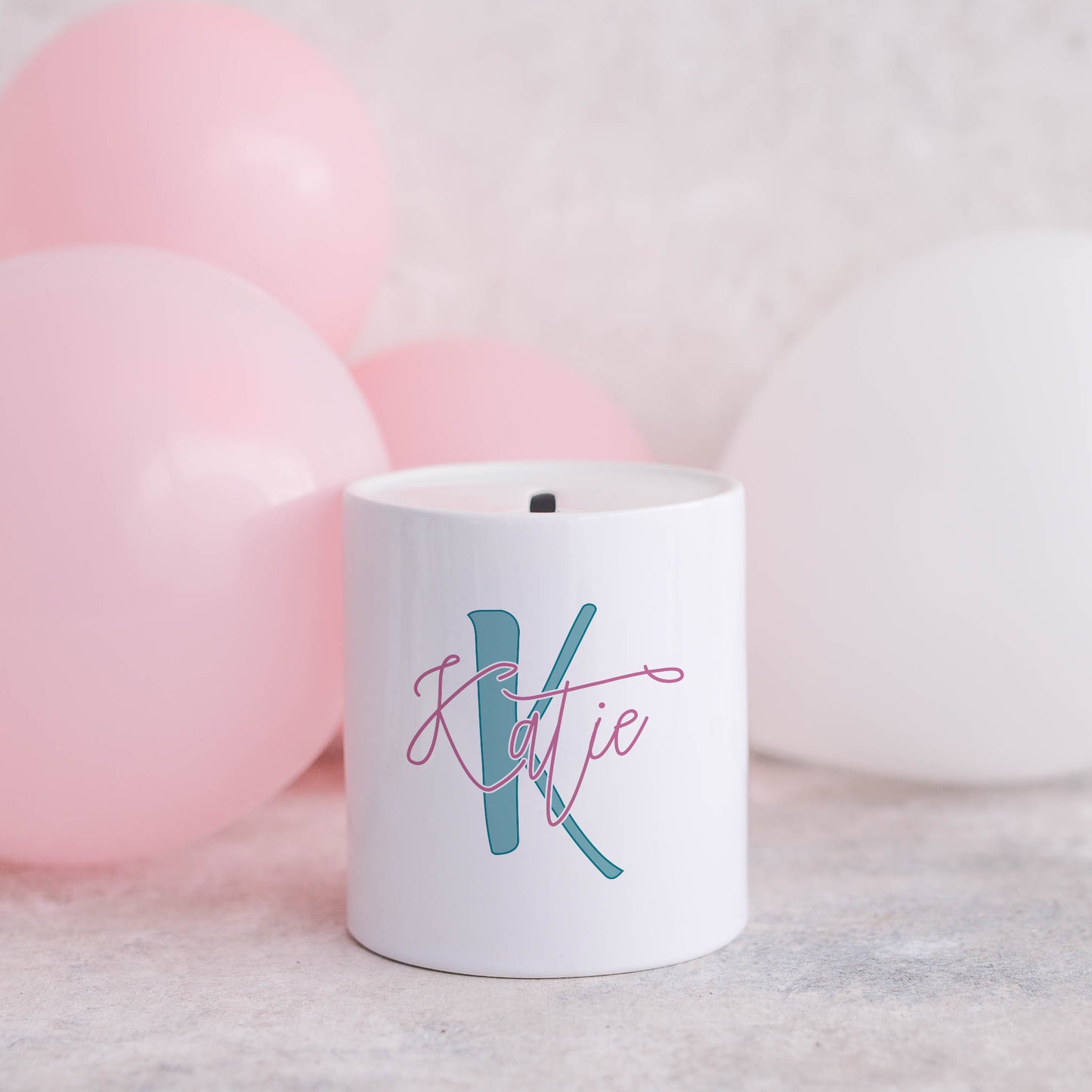 Dual colour personalised monogram | Ceramic money box