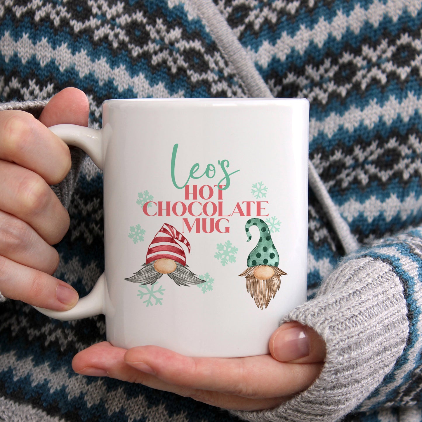 Christmas Hot chocolate mug with Name | Ceramic mug
