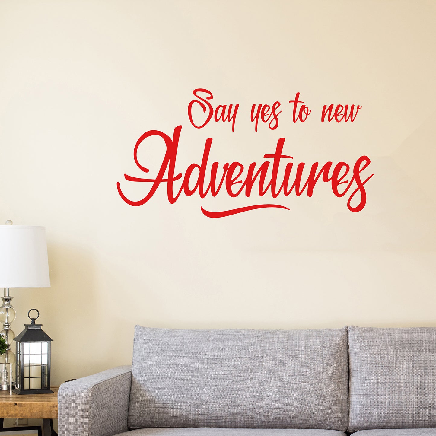 Say yes to new adventures | Wall quote