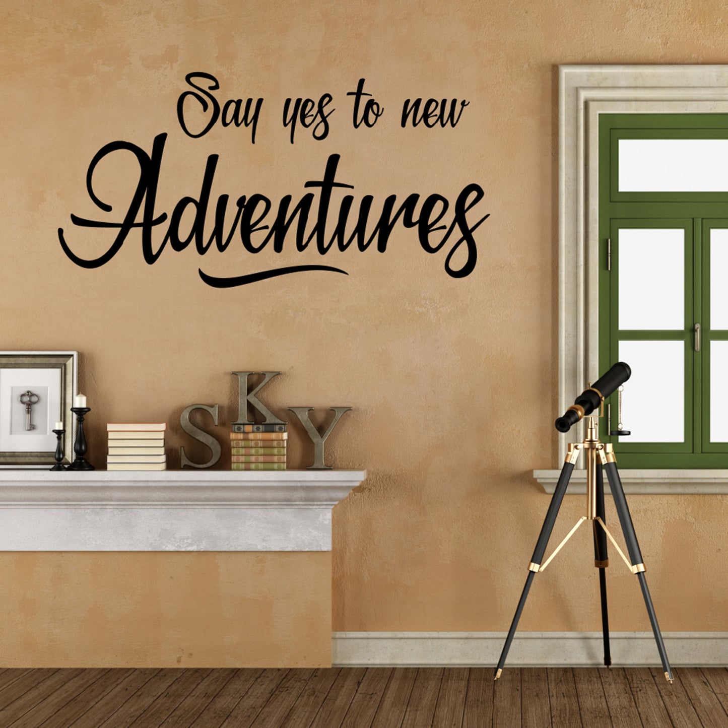 Say yes to new adventures | Wall quote