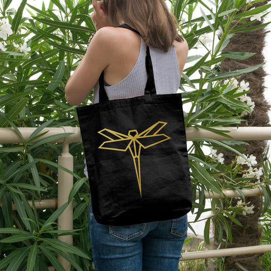 Geometric dragonfly | 100% Organic Cotton tote bag