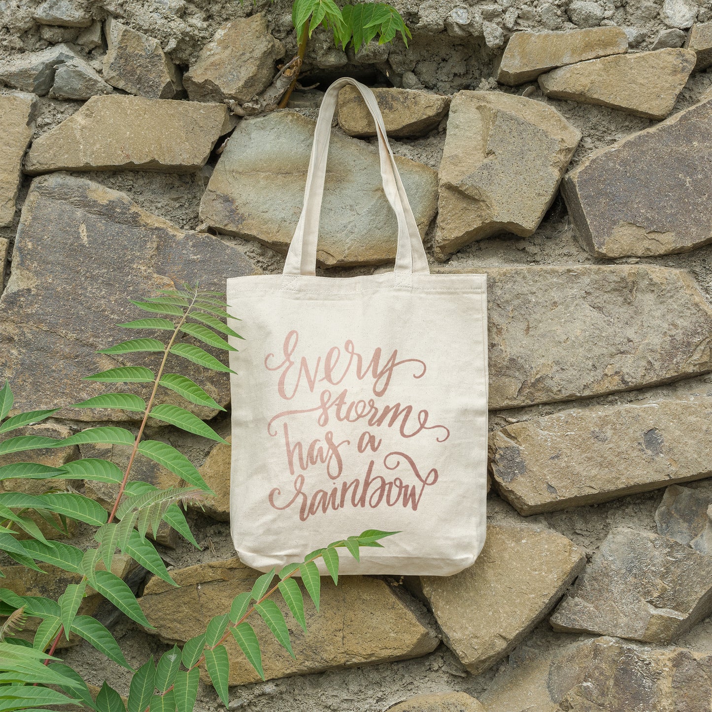 Every storm has a rainbow | 100% Organic Cotton tote bag