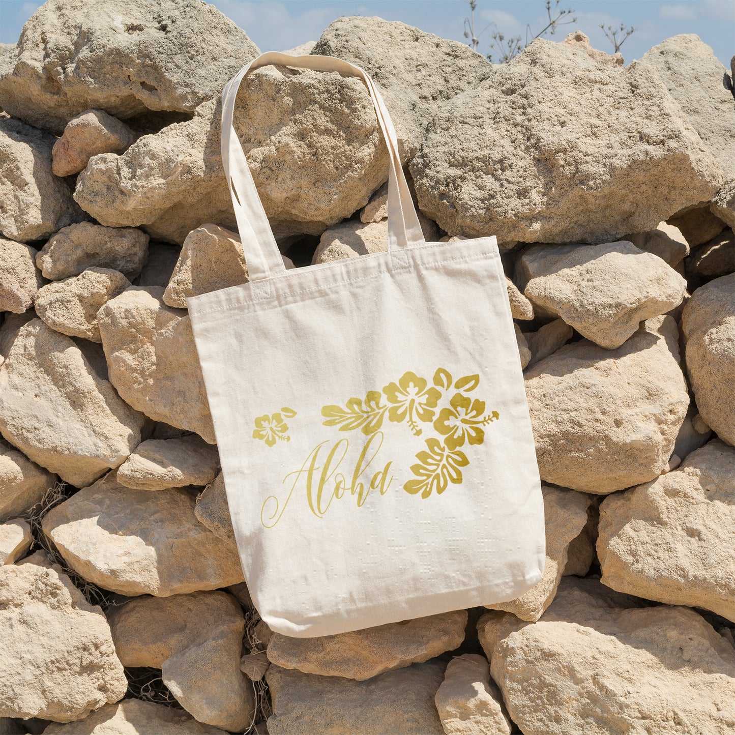 Aloha | 100% Organic Cotton tote bag-Tote bags-Adnil Creations