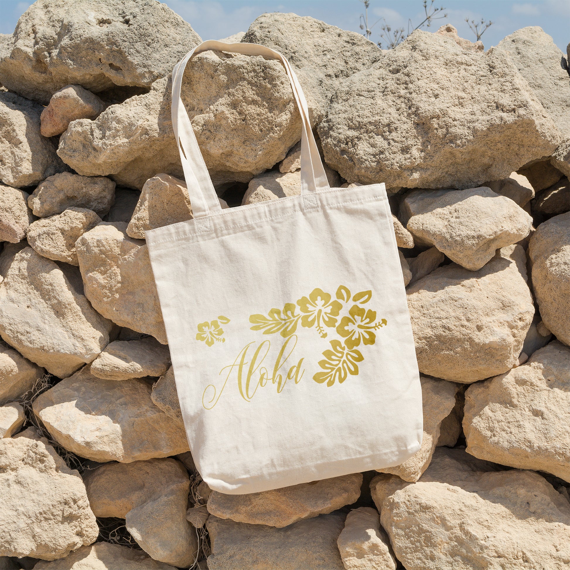 Aloha | 100% Organic Cotton tote bag-Tote bags-Adnil Creations