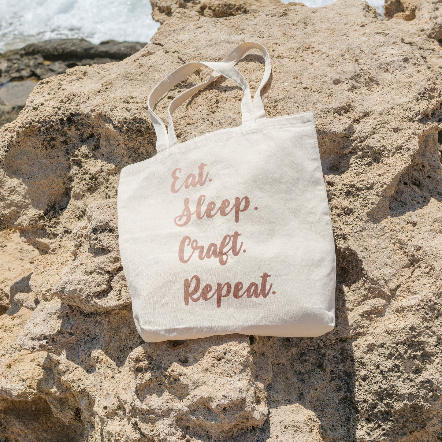 Eat. sleep. craft. repeat. | 100% Organic Cotton tote bag