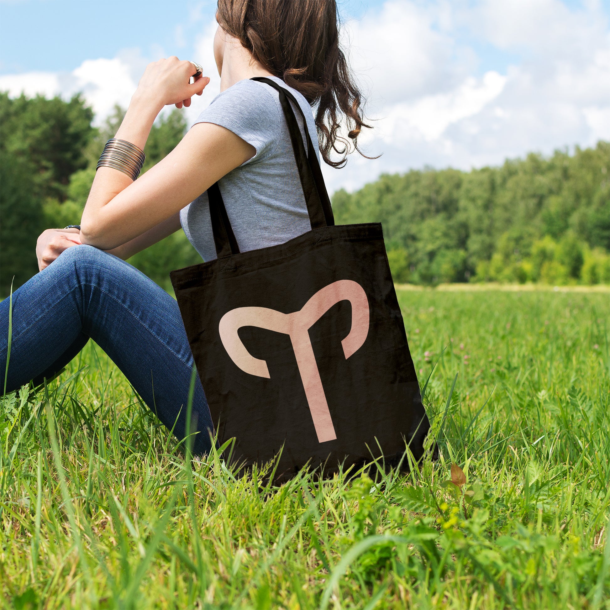 Aries zodiac sign | 100% Organic Cotton tote bag-Tote bags-Adnil Creations