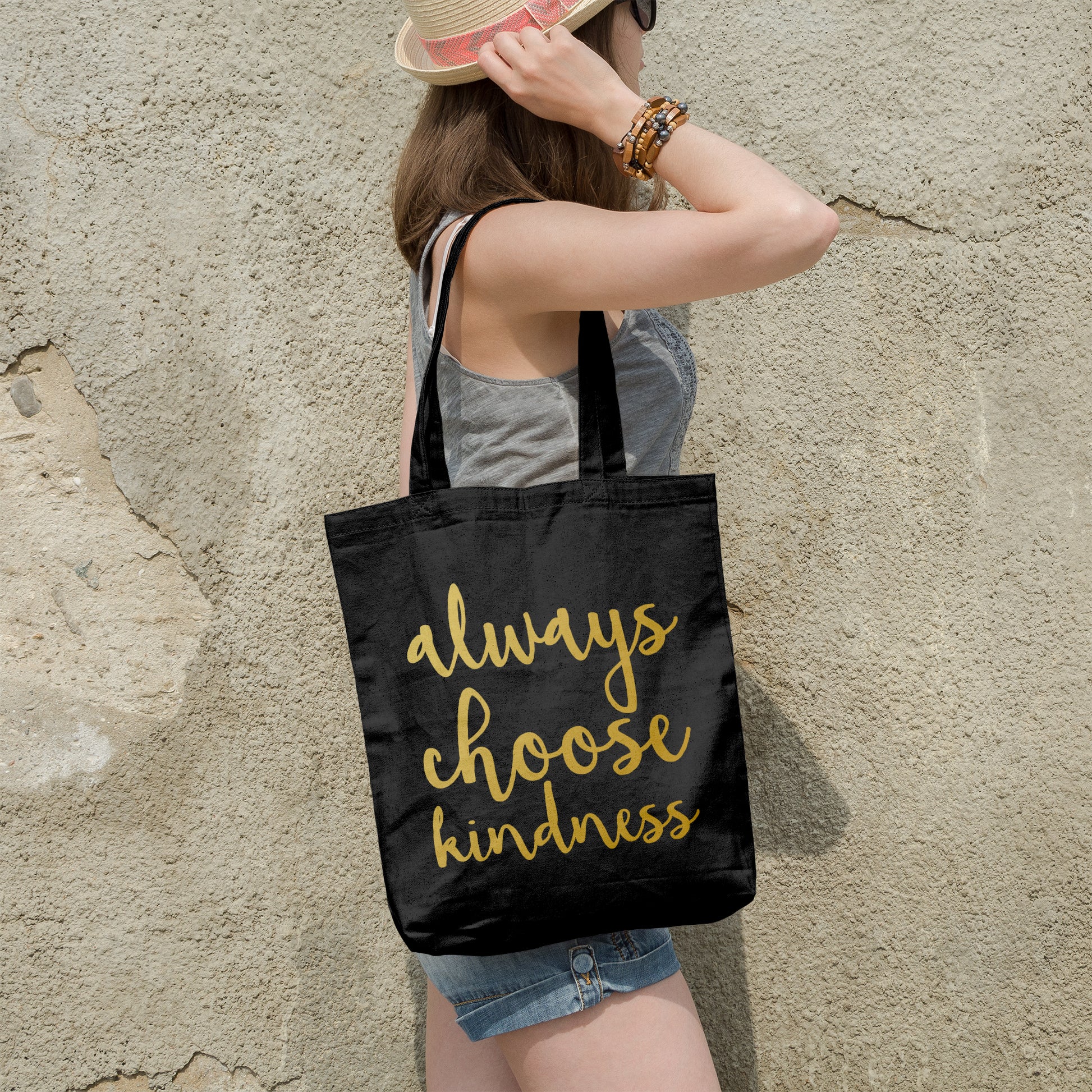 Always choose kindness | 100% Organic Cotton tote bag-Tote bags-Adnil Creations