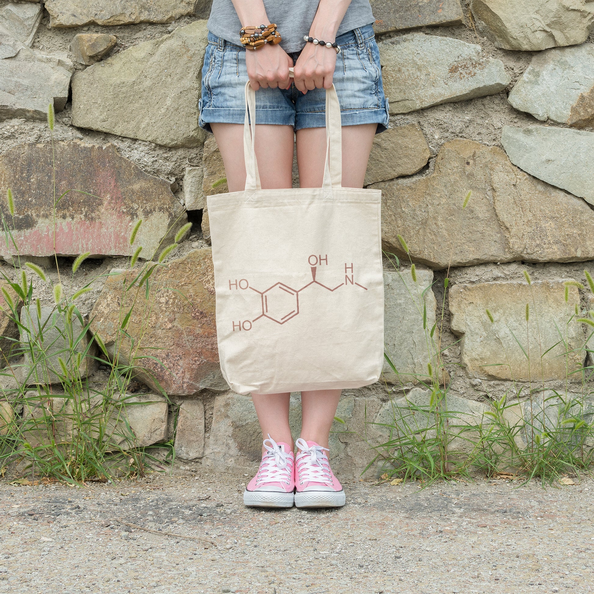Adrenaline molecule | 100% Organic Cotton tote bag-Tote bags-Adnil Creations