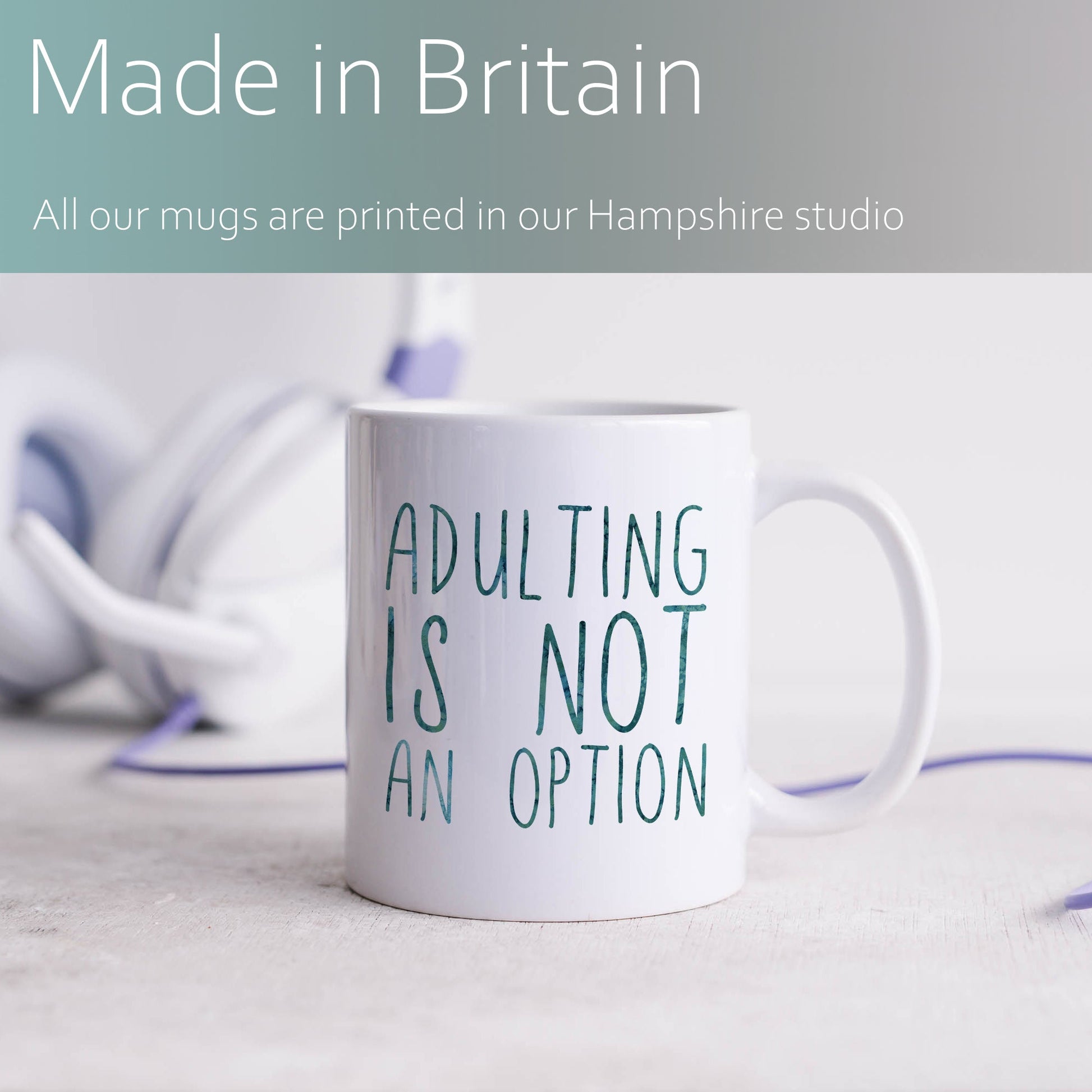 Adulting is not an option | Ceramic mug-Ceramic mug-Adnil Creations