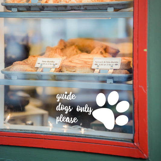 Guide dogs only | Shop window decal