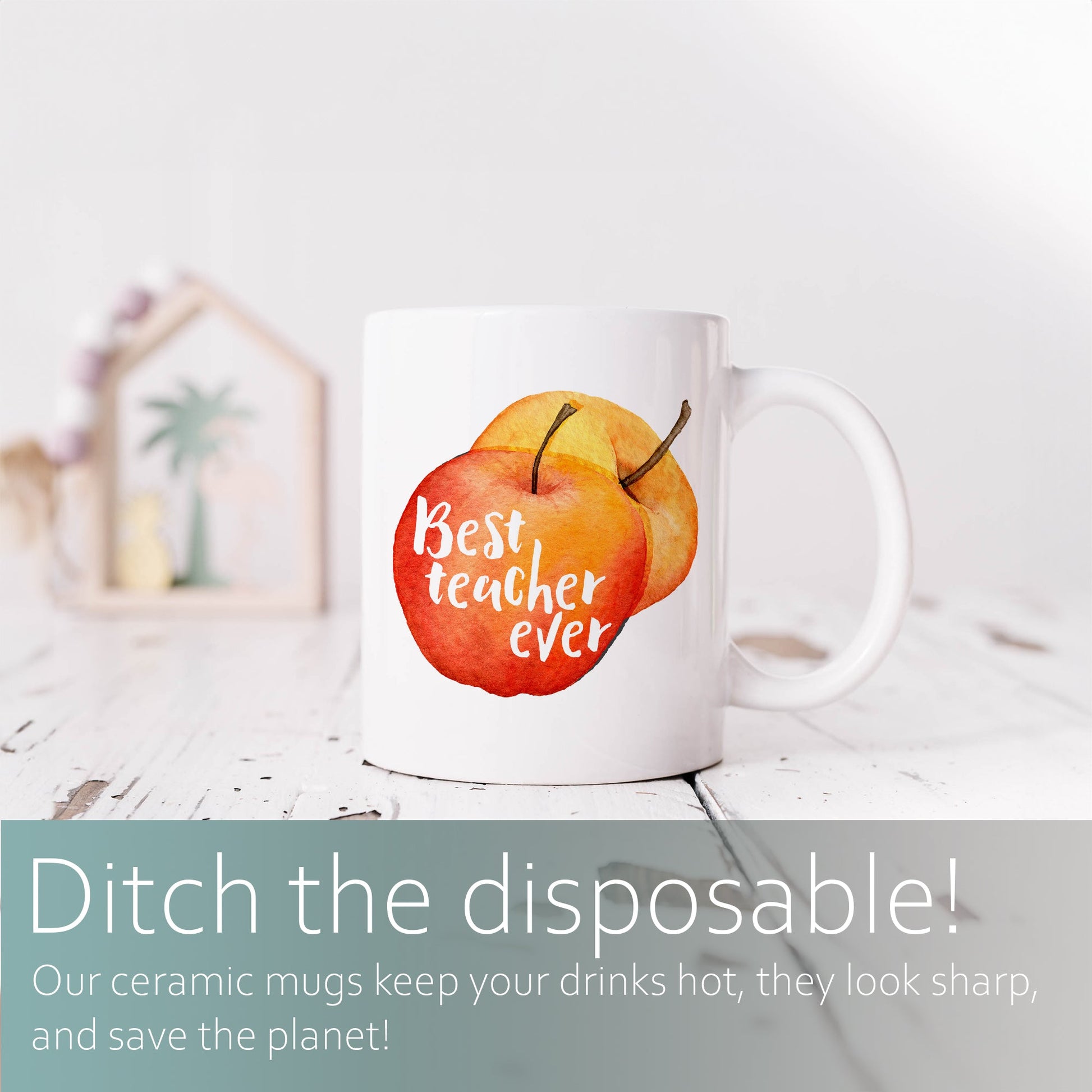 Best teacher ever | Ceramic mug-Ceramic mug-Adnil Creations