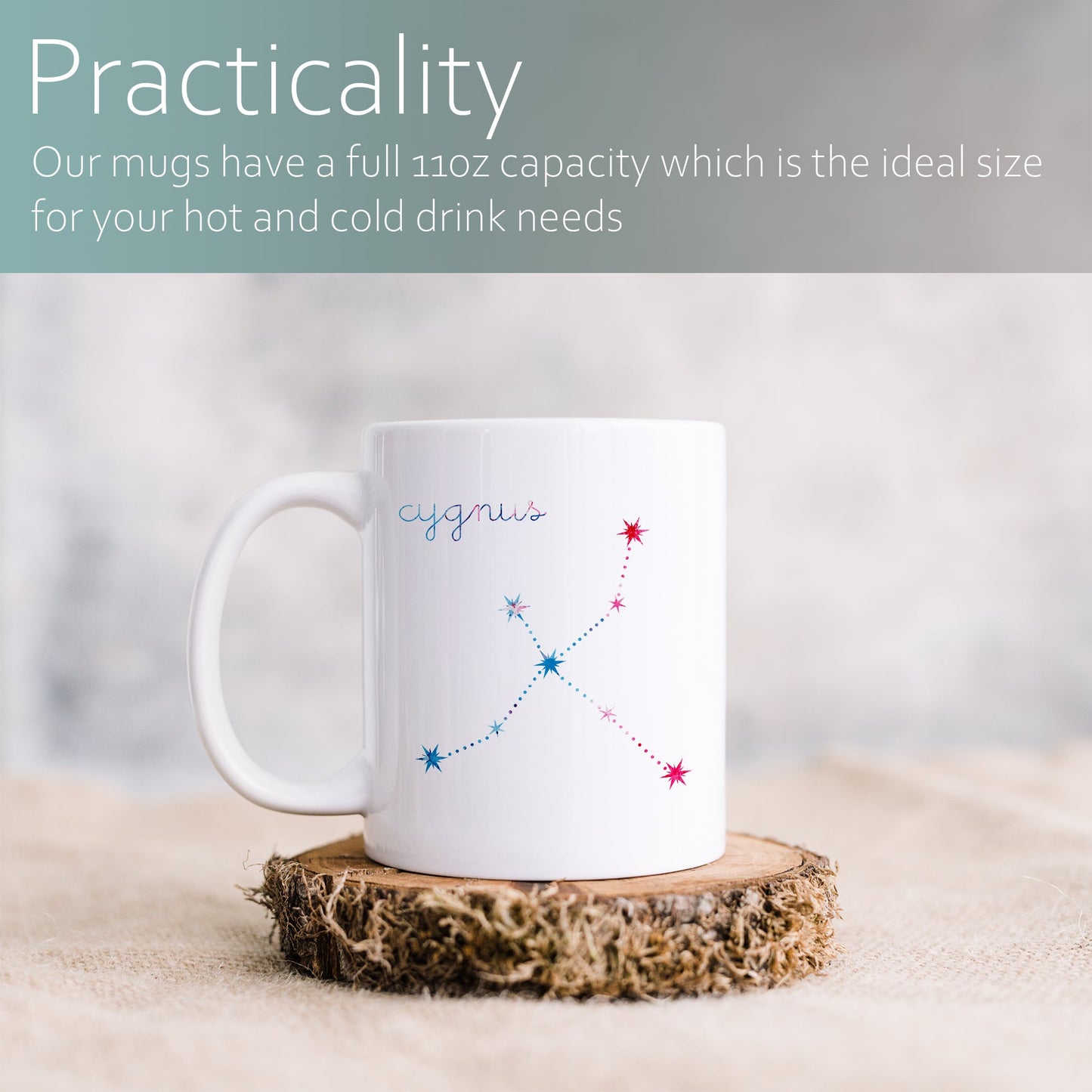 Cygnus constellation | Ceramic mug-Ceramic mug-Adnil Creations