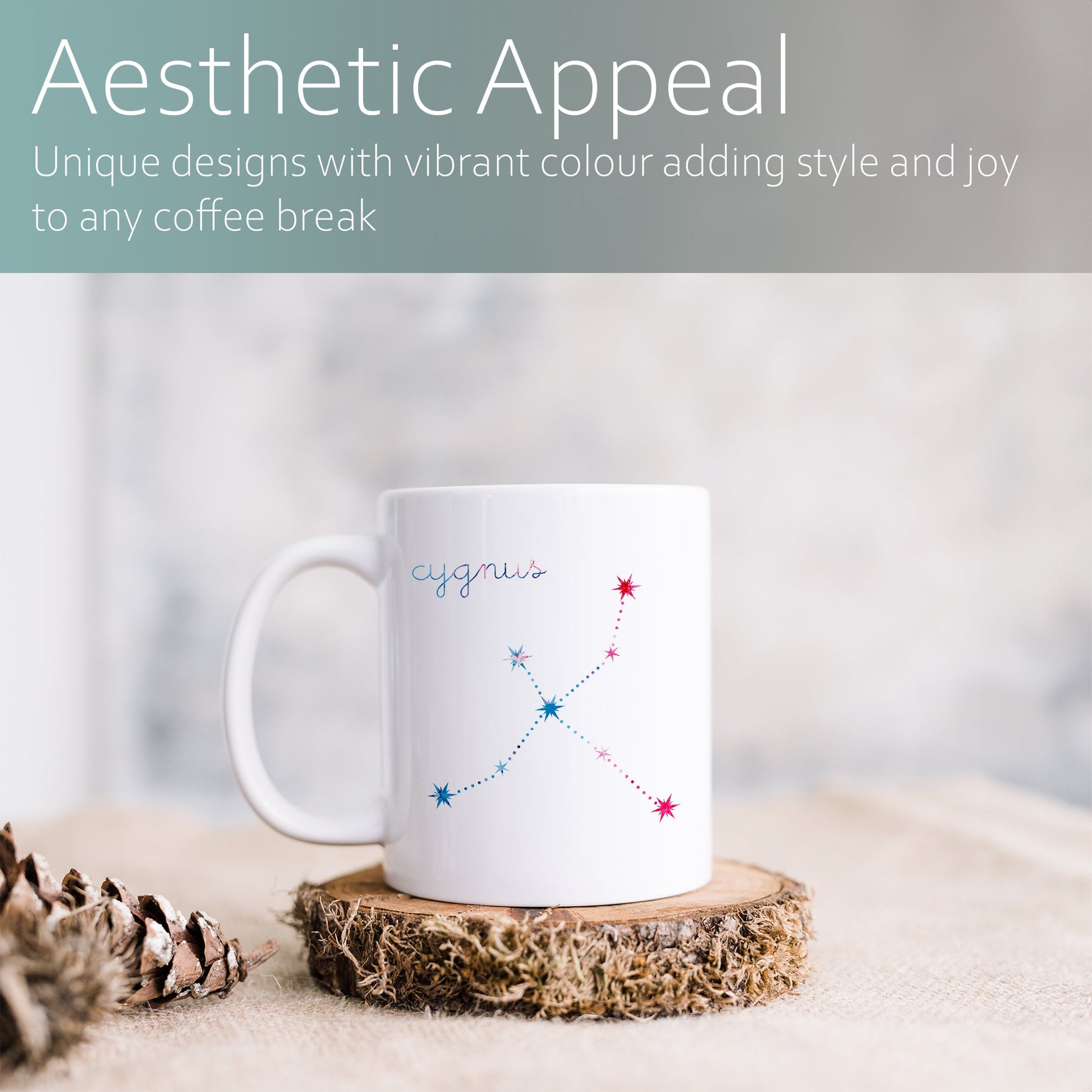 Cygnus constellation | Ceramic mug-Ceramic mug-Adnil Creations