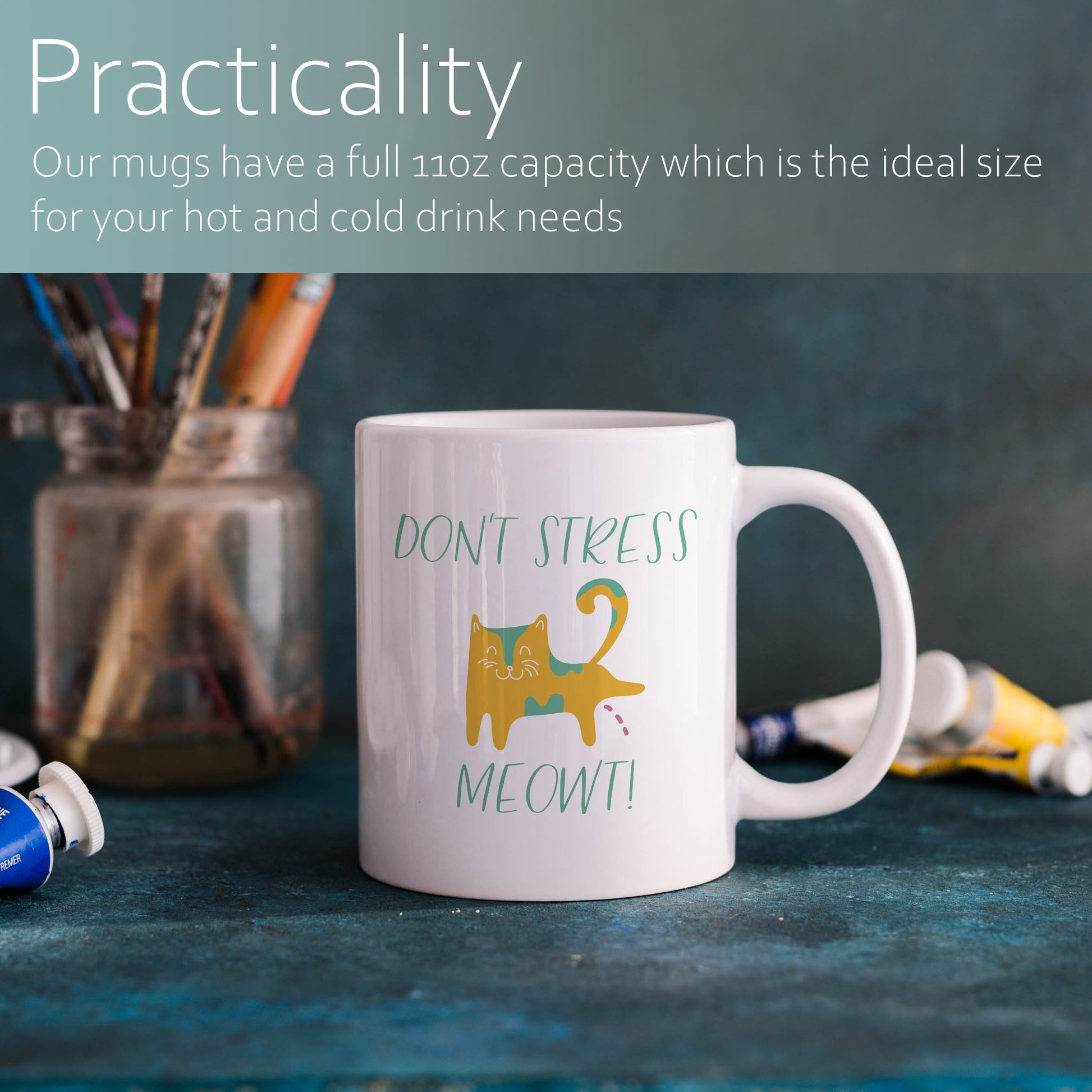 Don't stress meowt | Ceramic mug-Ceramic mug-Adnil Creations