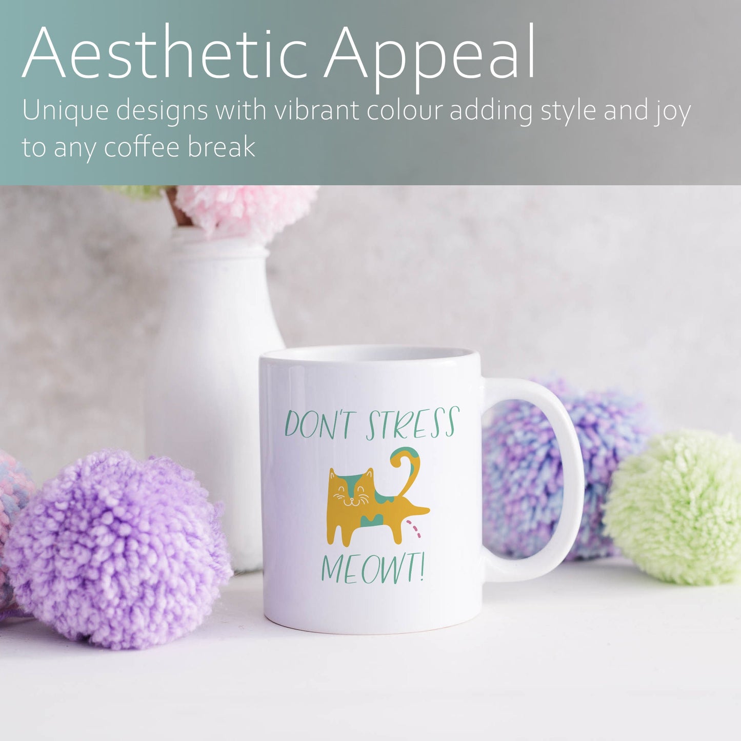 Don't stress meowt | Ceramic mug-Ceramic mug-Adnil Creations