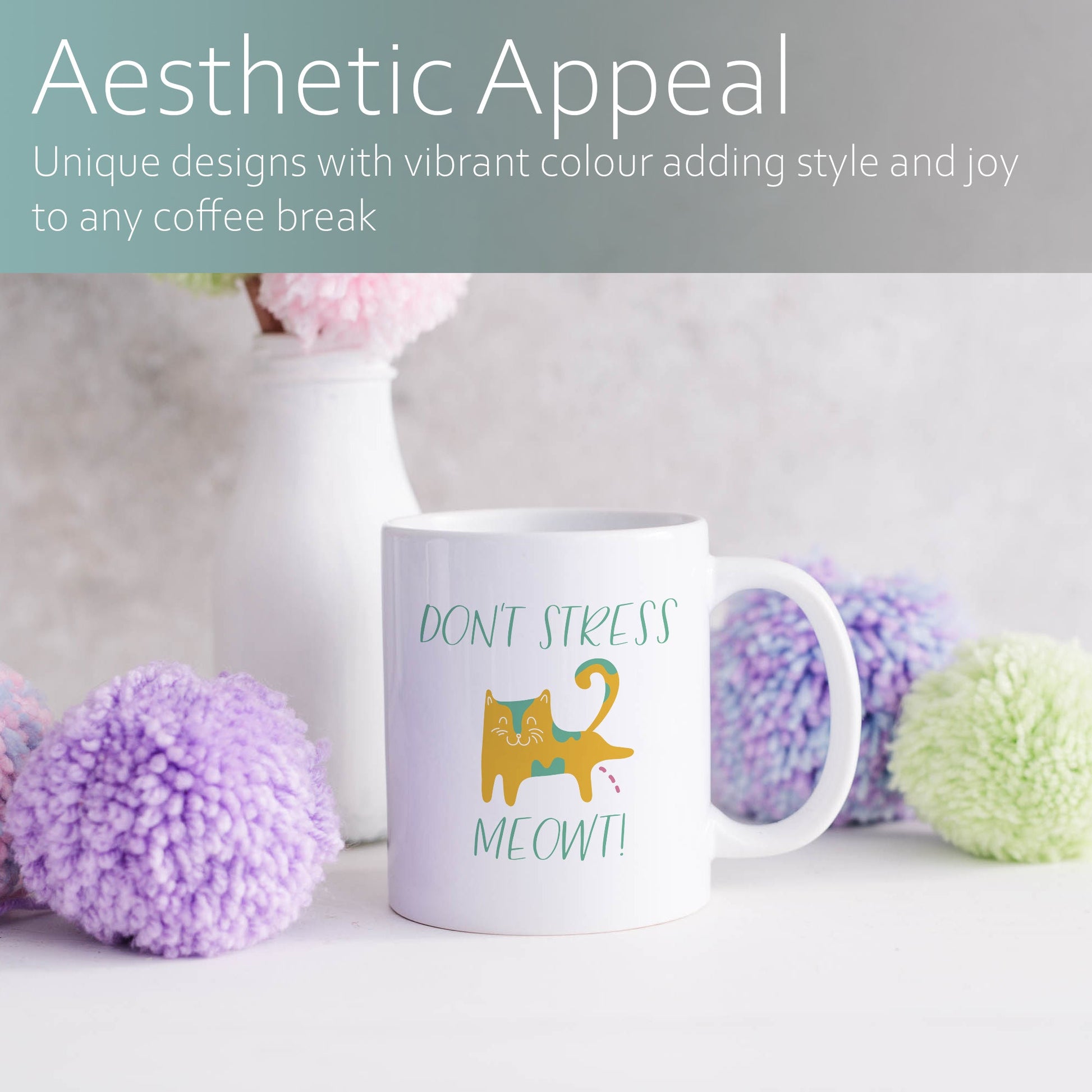 Don't stress meowt | Ceramic mug-Ceramic mug-Adnil Creations