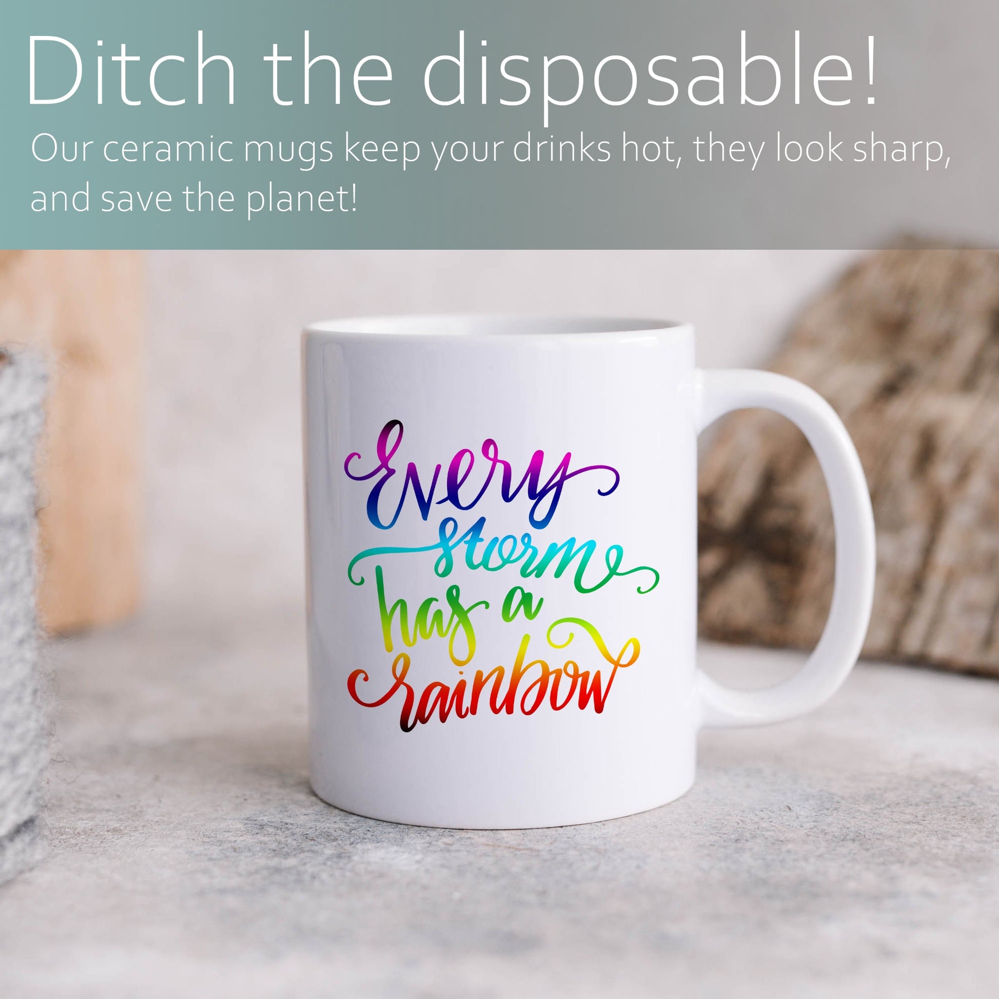 Every storm has a rainbow | Ceramic mug-Ceramic mug-Adnil Creations