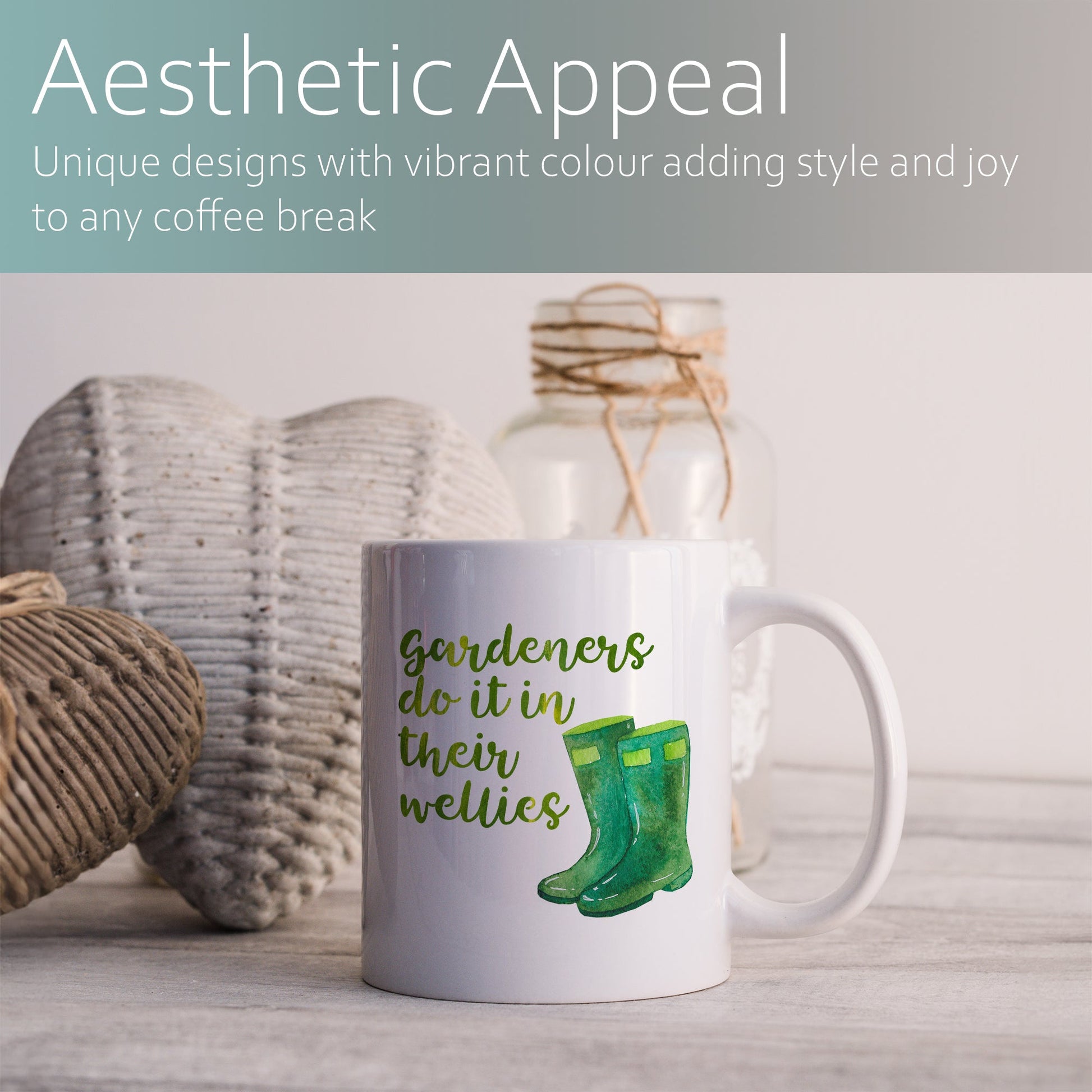 Gardeners do it in their wellies | Ceramic mug-Ceramic mug-Adnil Creations