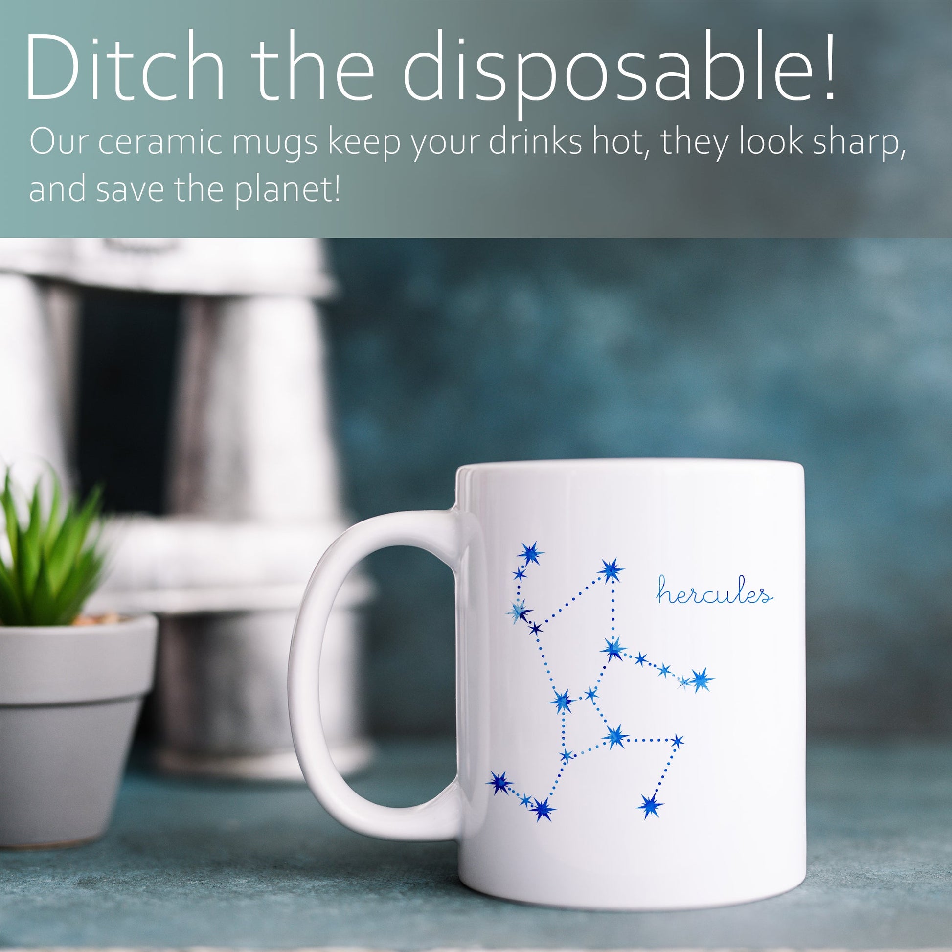 Hercules constellation | Ceramic mug-Ceramic mug-Adnil Creations