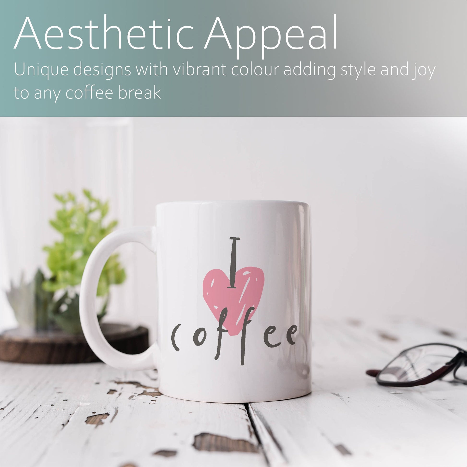 I heart coffee | Ceramic mug-Ceramic mug-Adnil Creations