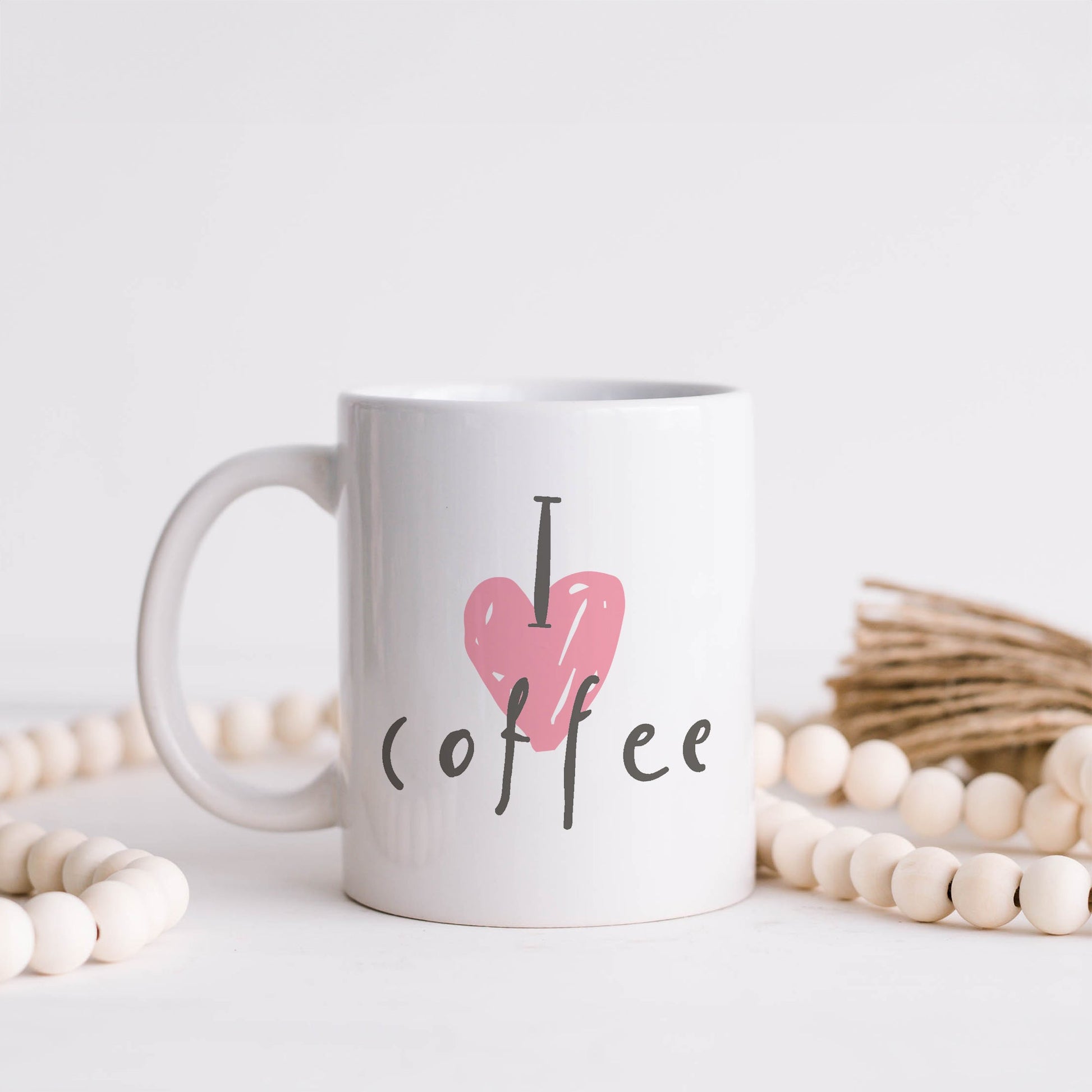 I heart coffee | Ceramic mug-Ceramic mug-Adnil Creations