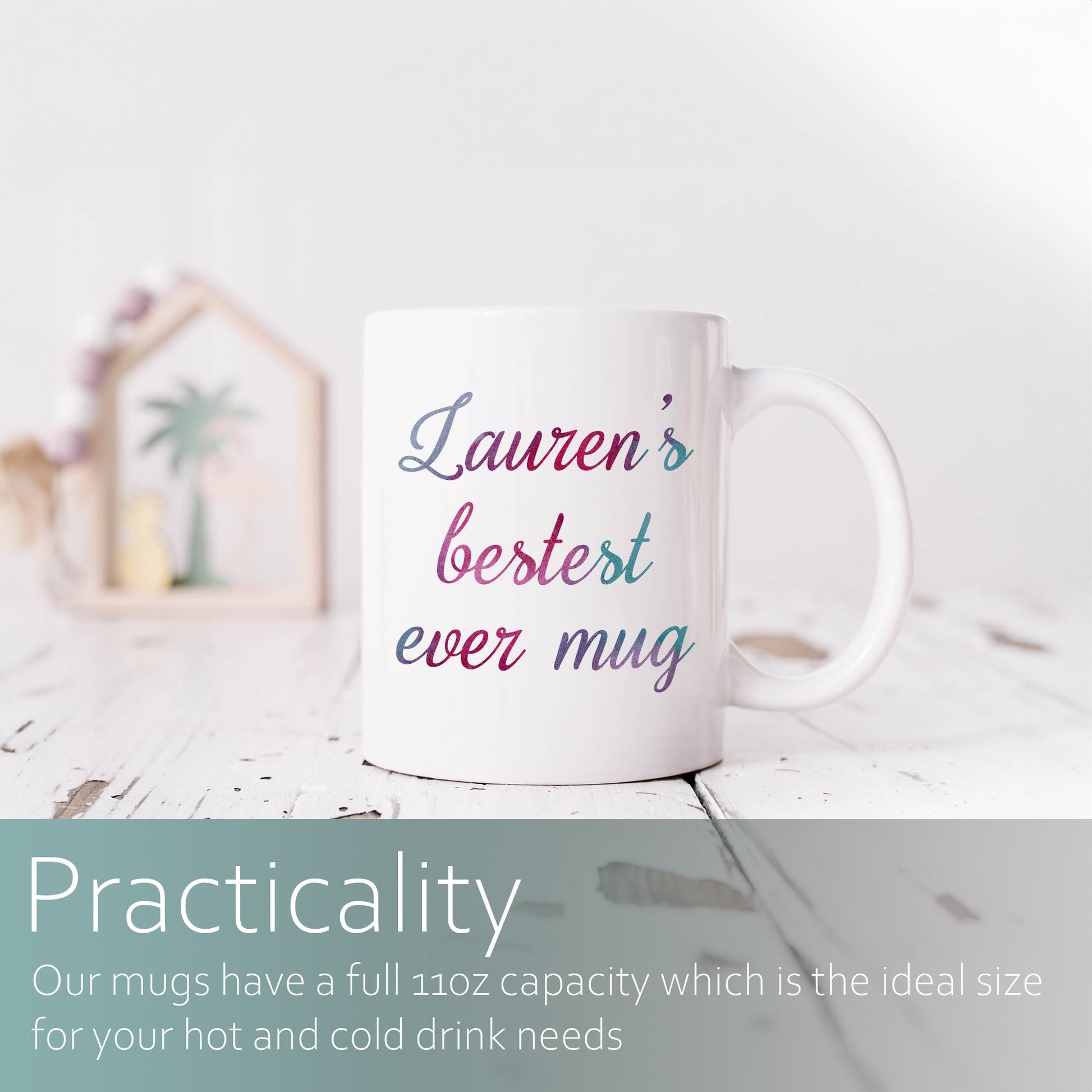 Personalised name bestest ever mug | Ceramic mug-Ceramic mug-Adnil Creations