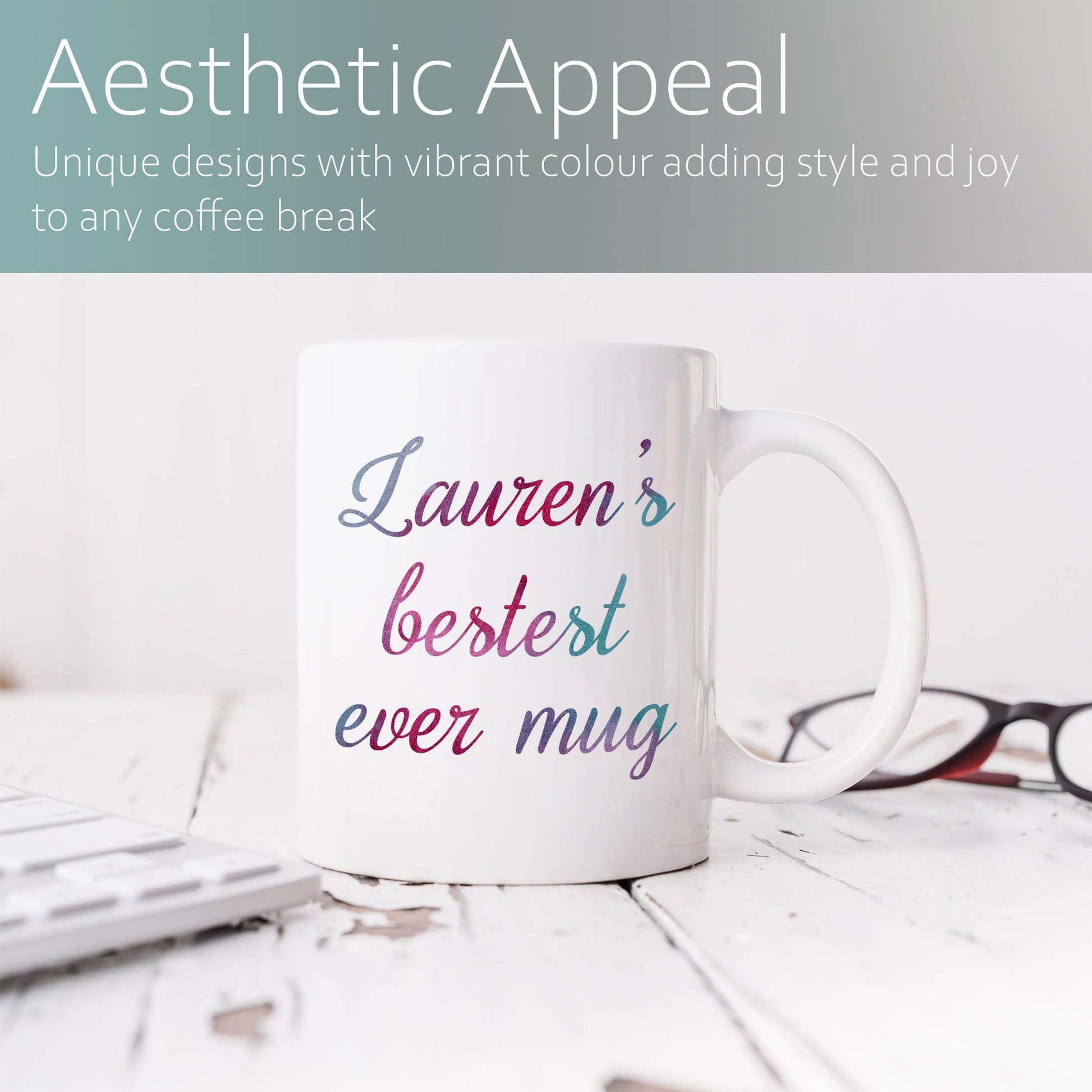 Personalised name bestest ever mug | Ceramic mug-Ceramic mug-Adnil Creations