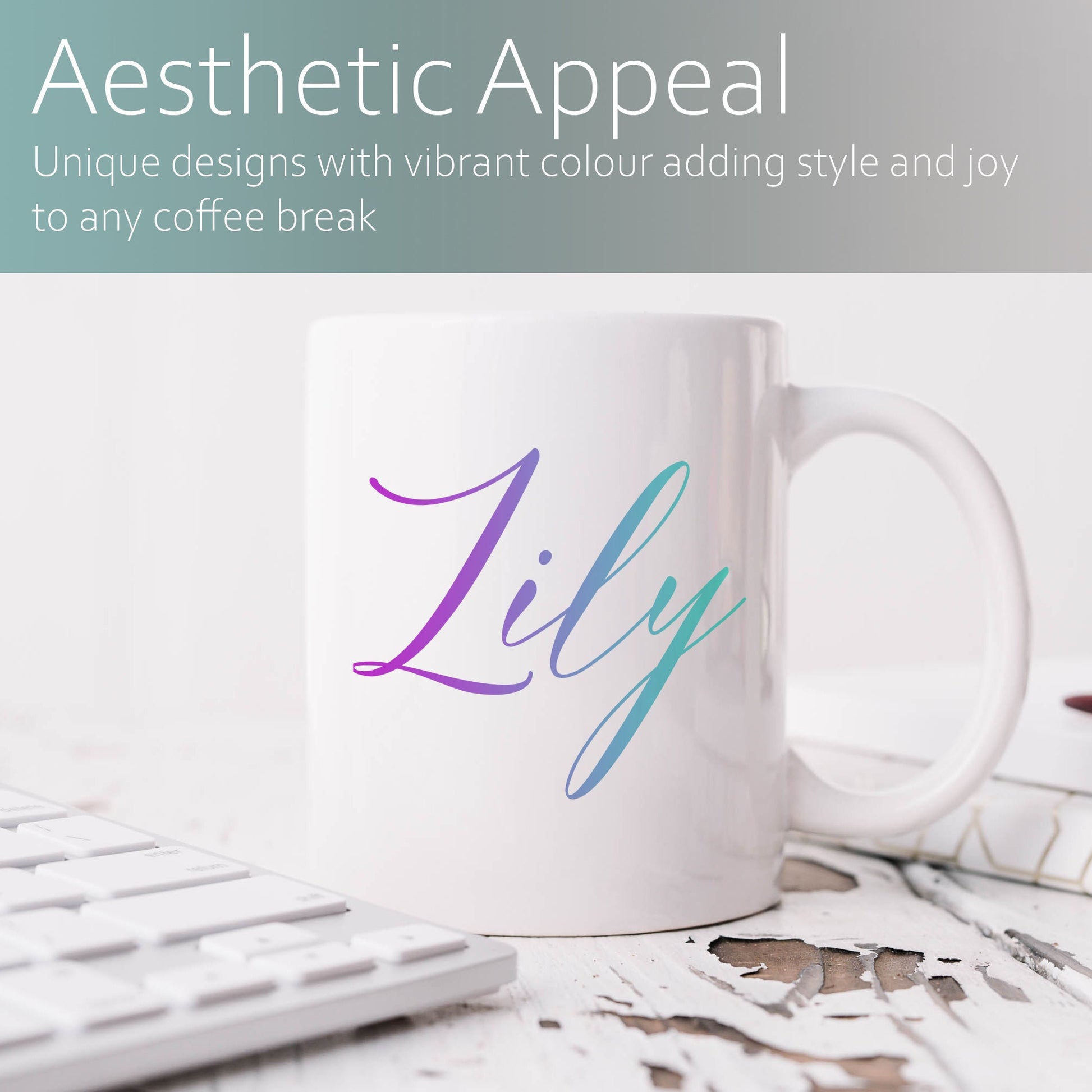 Purple and blue ombre personalised name | Ceramic mug-Ceramic mug-Adnil Creations