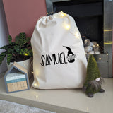Custom Drawstring Bag with Gonk and any Name | Christmas Sack