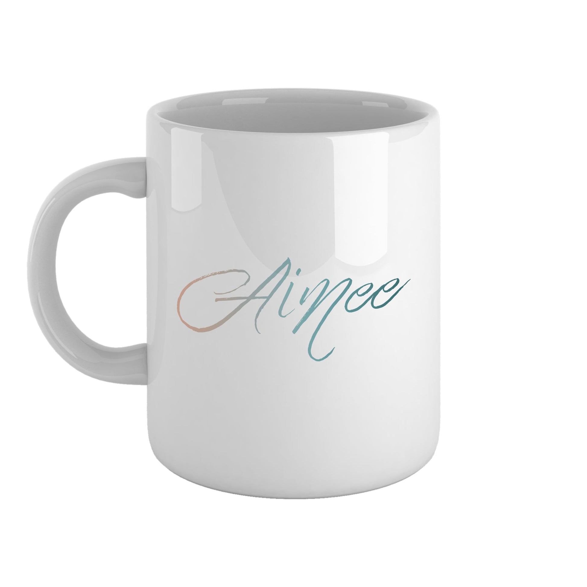 Script ocean ombre personalised name | Ceramic mug-Ceramic mug-Adnil Creations