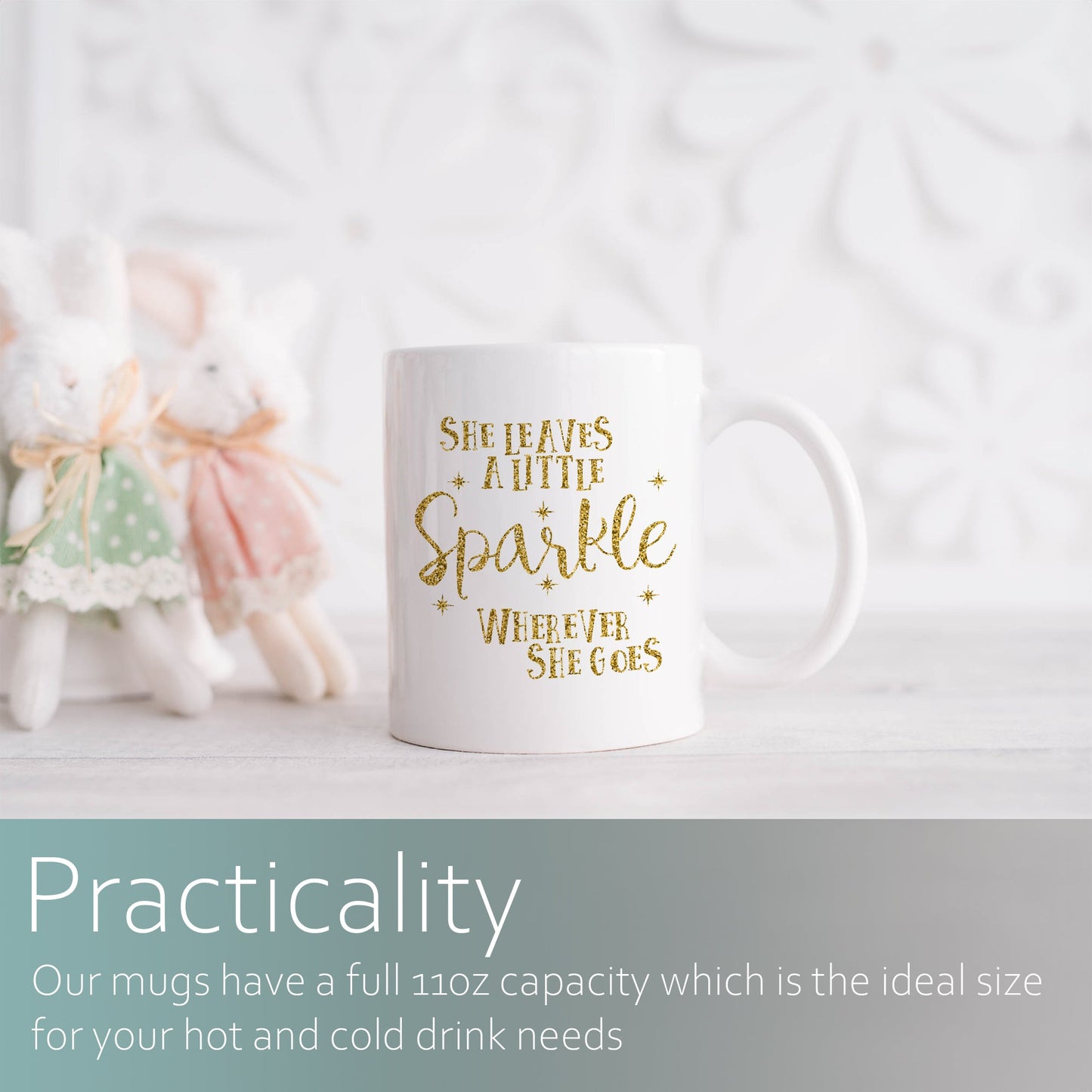 She leaves a little sparkle wherever she goes | Ceramic mug-Ceramic mug-Adnil Creations