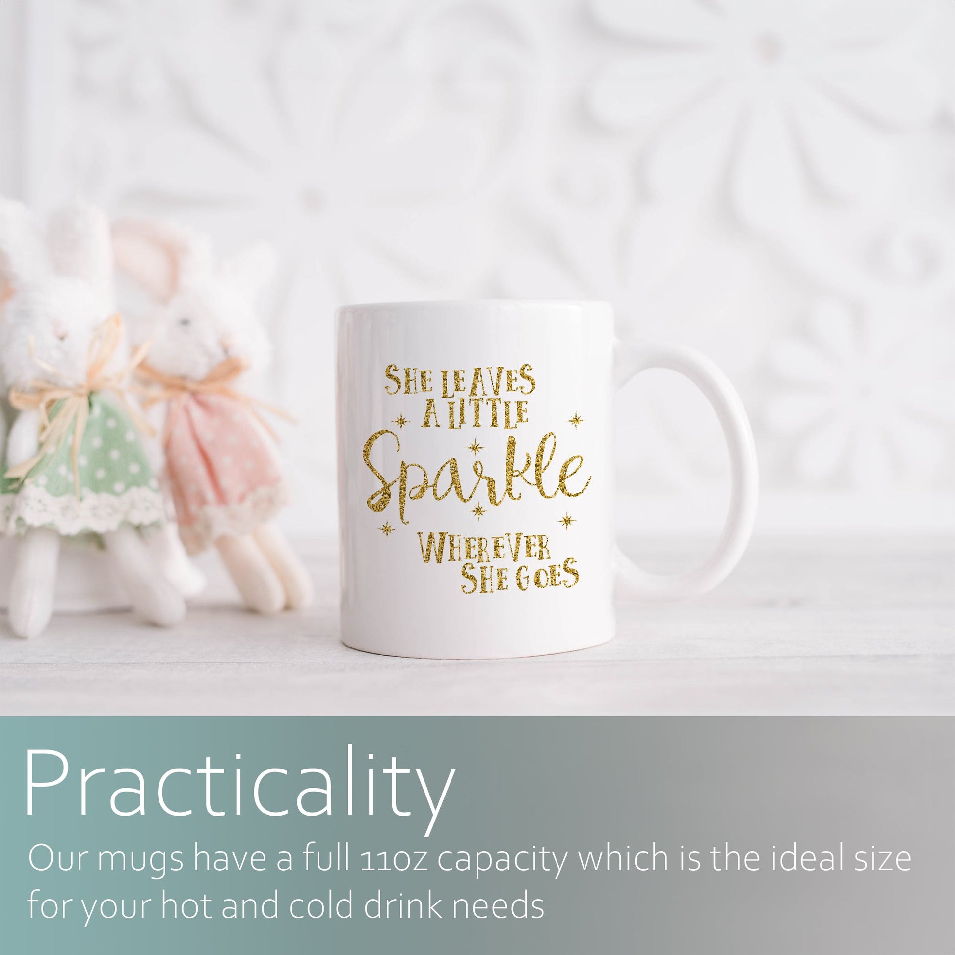 She leaves a little sparkle wherever she goes | Ceramic mug-Ceramic mug-Adnil Creations