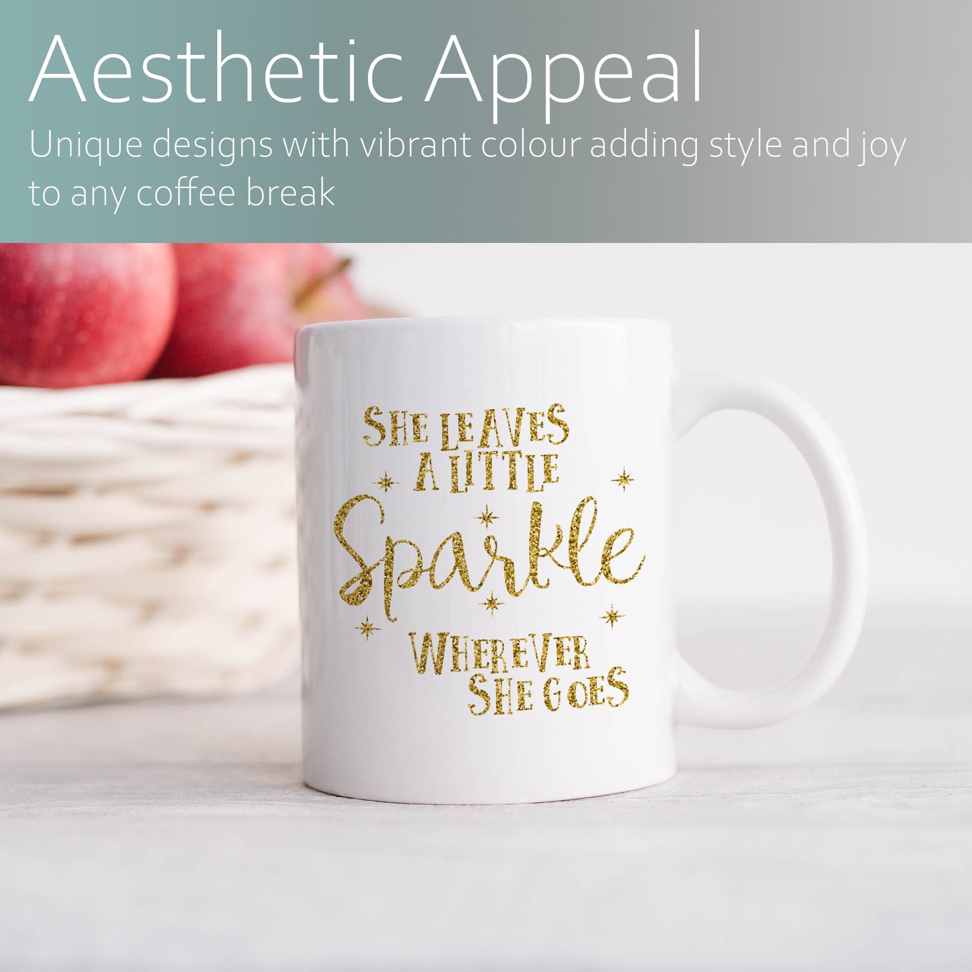 She leaves a little sparkle wherever she goes | Ceramic mug-Ceramic mug-Adnil Creations